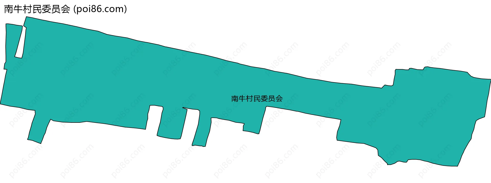 南牛村民委员会边界地图