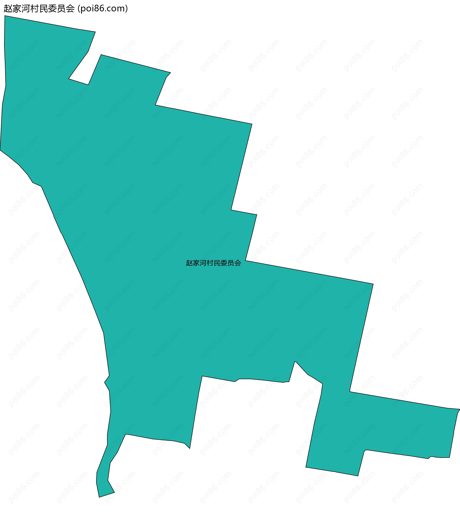 赵家河村民委员会边界地图