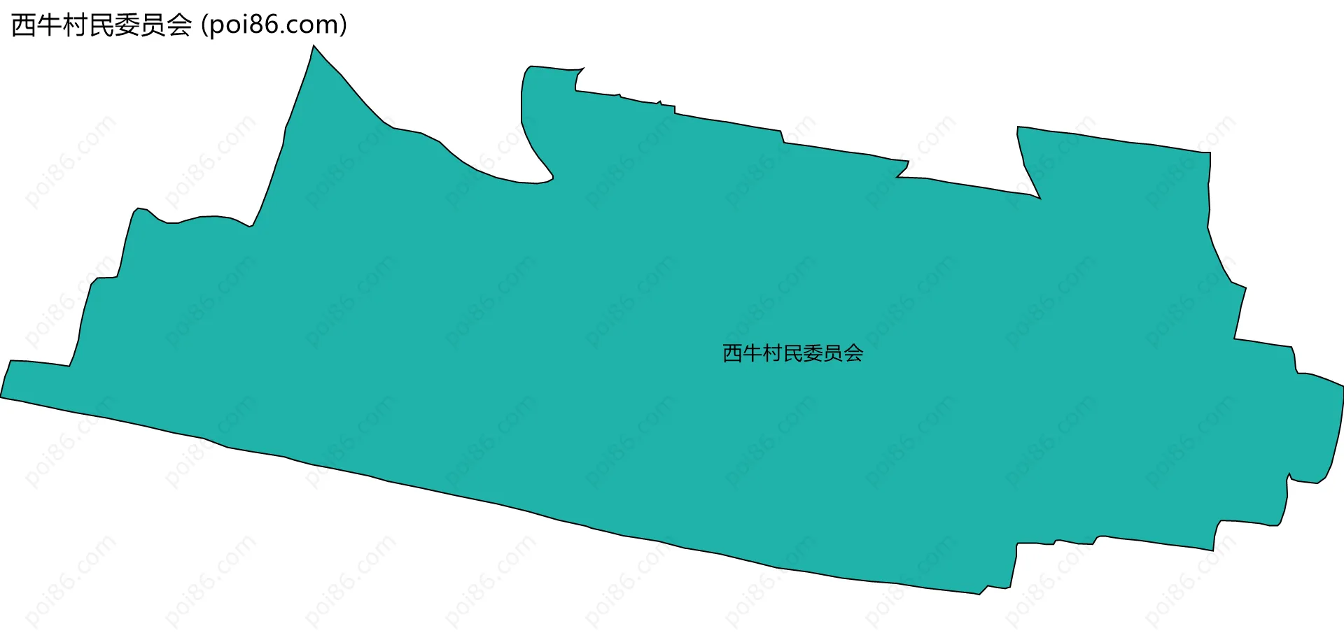 西牛村民委员会边界地图