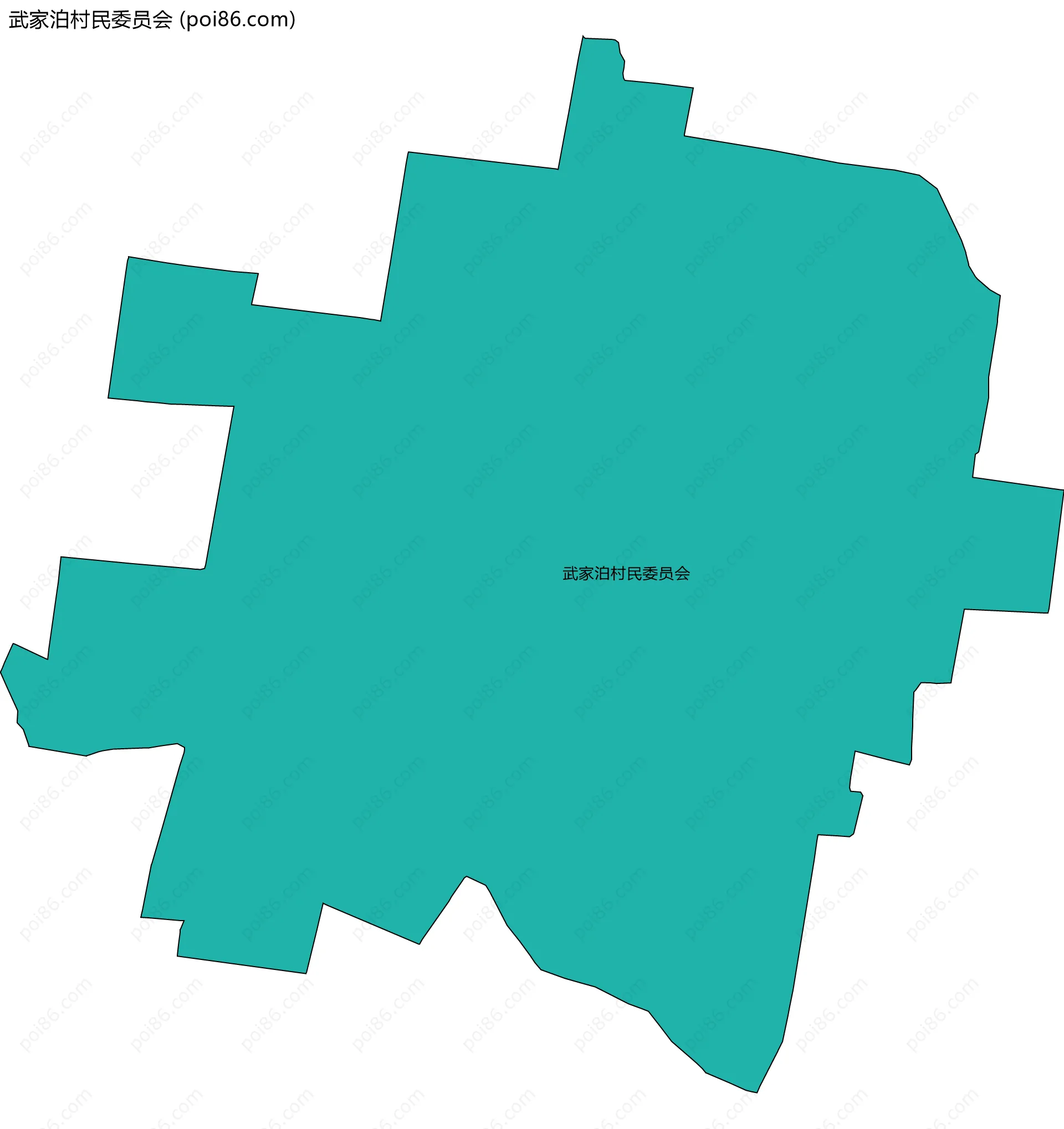 武家泊村民委员会边界地图