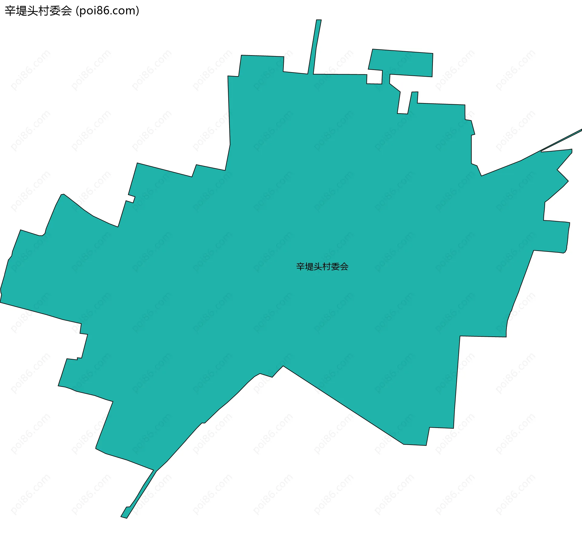 辛堤头村委会边界地图