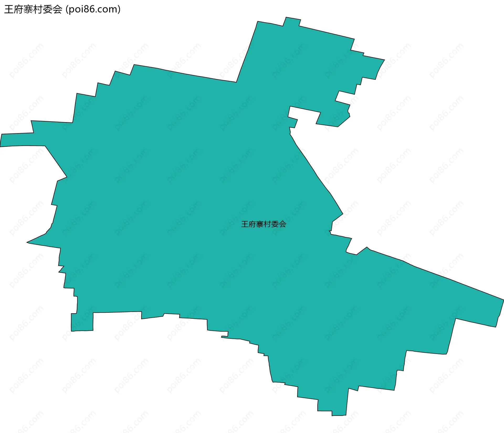 王府寨村委会边界地图