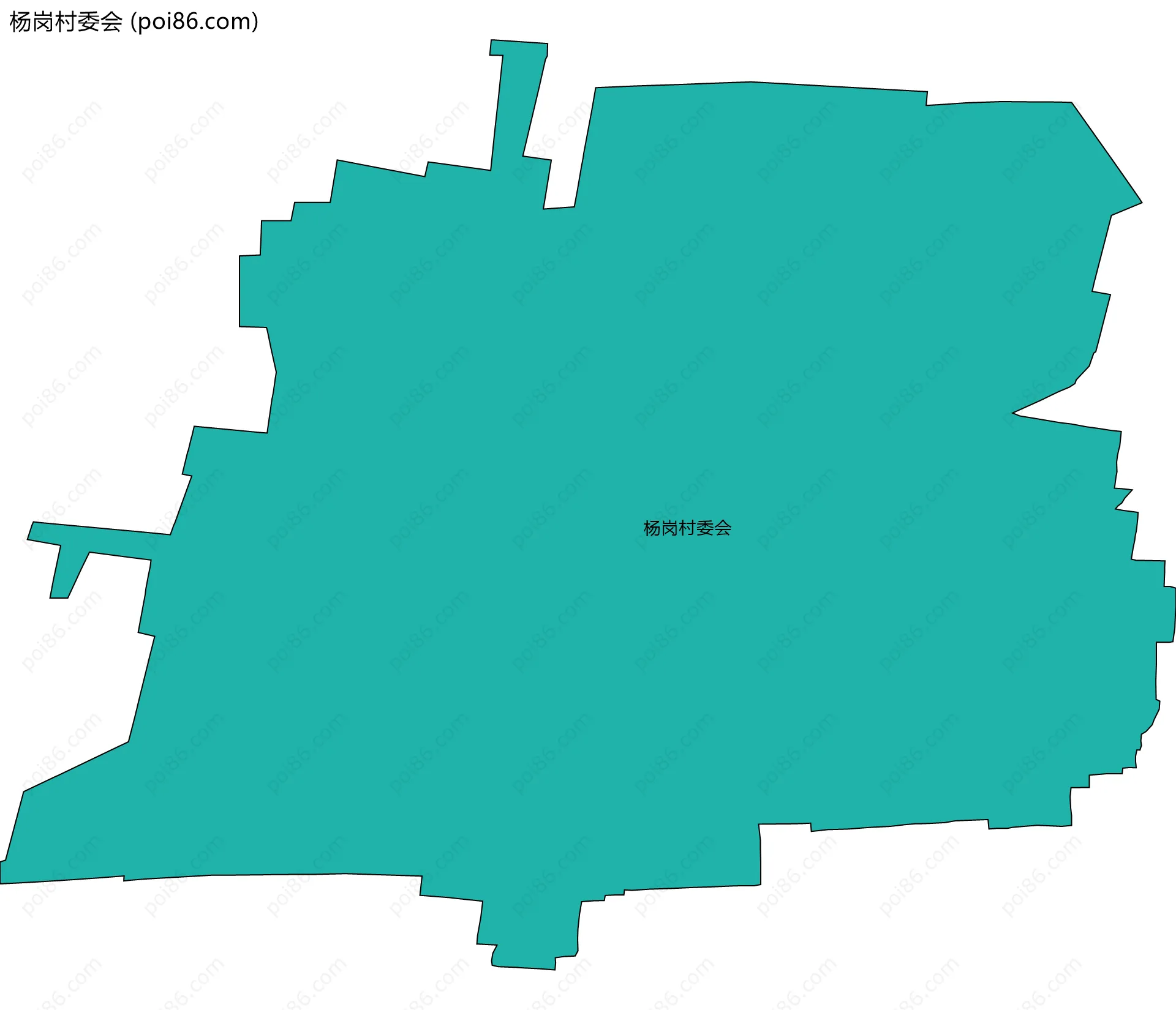 杨岗村委会边界地图
