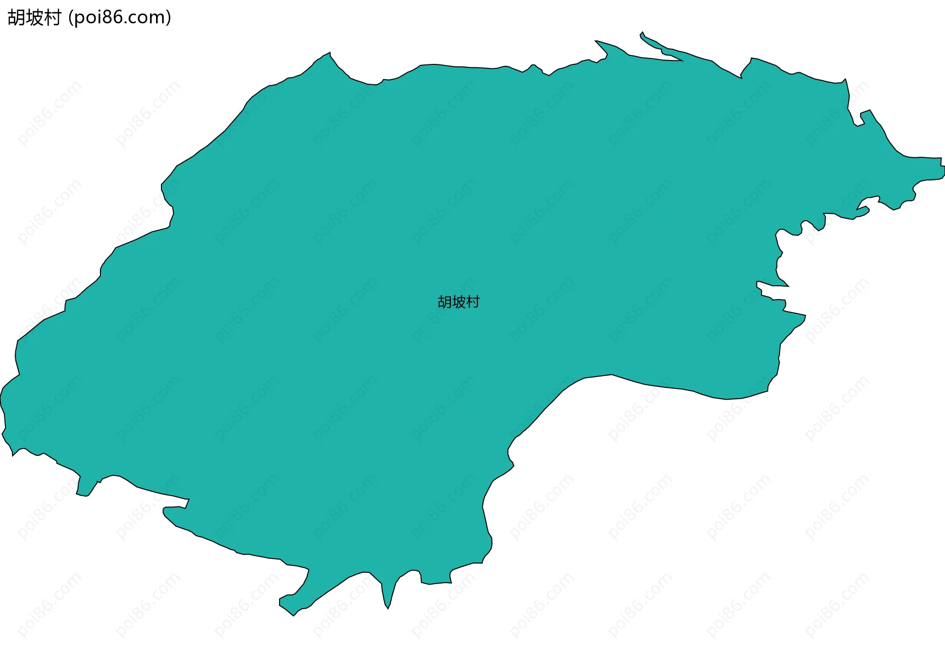 胡坡村边界地图