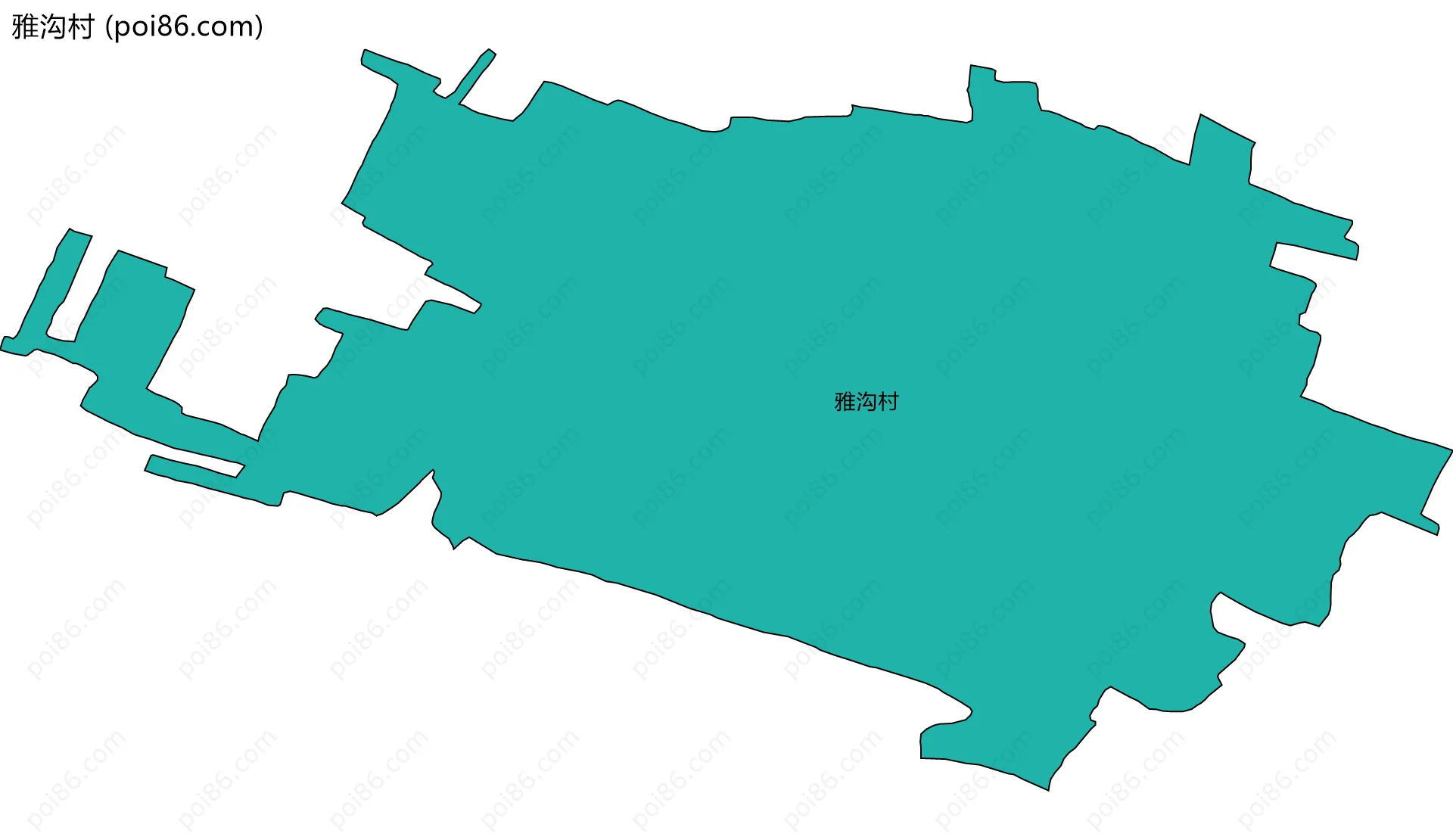 雅沟村边界地图