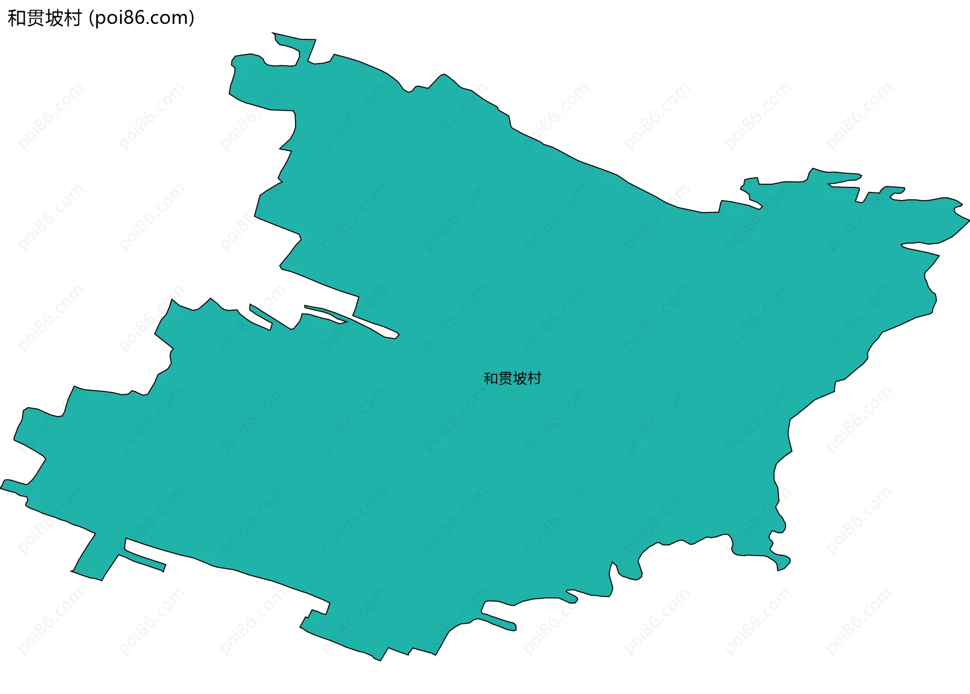 和贯坡村边界地图