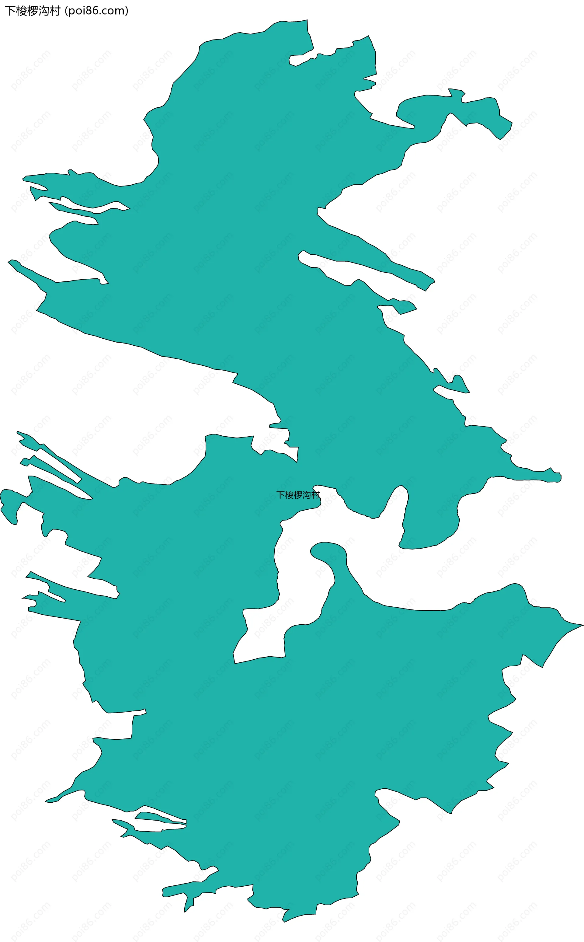 下梭椤沟村边界地图