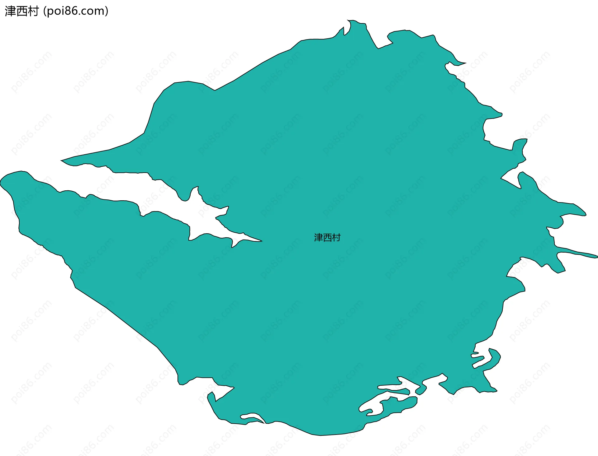 津西村边界地图