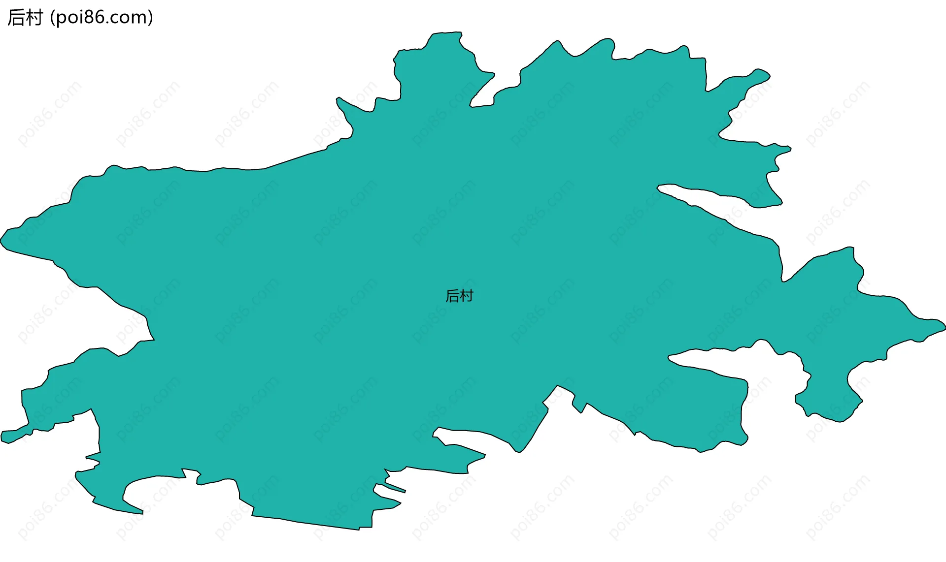 后村边界地图