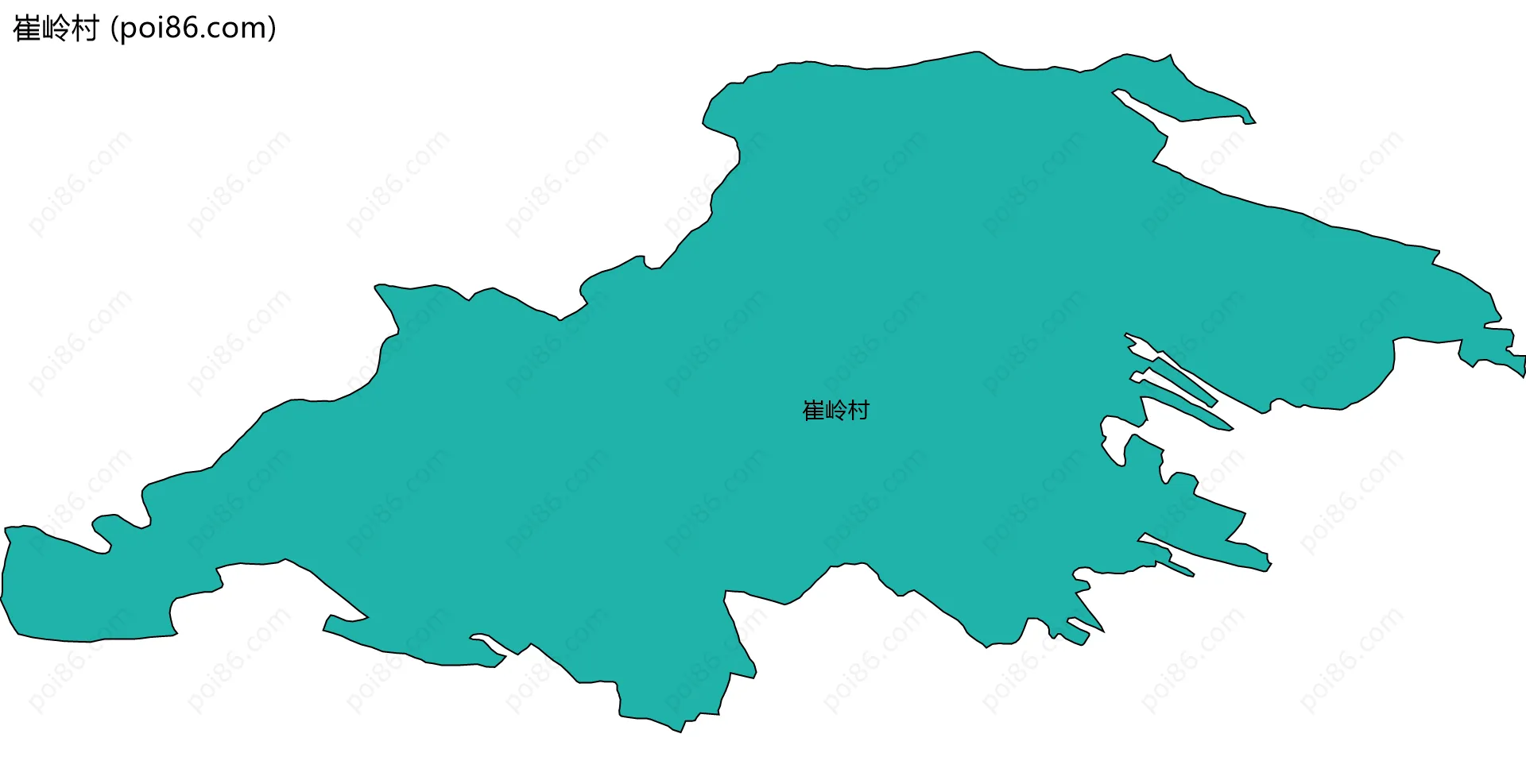 崔岭村边界地图