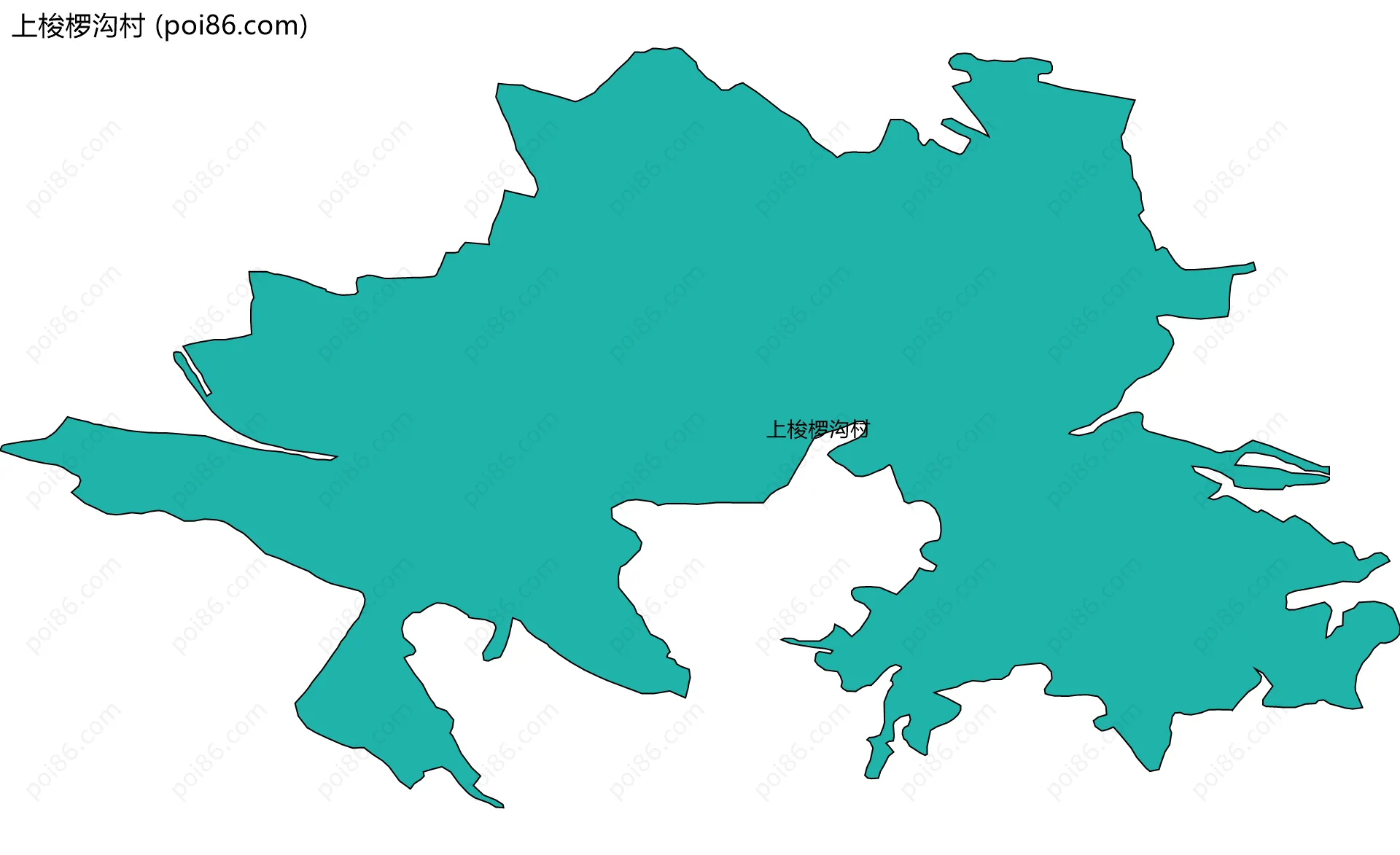 上梭椤沟村边界地图