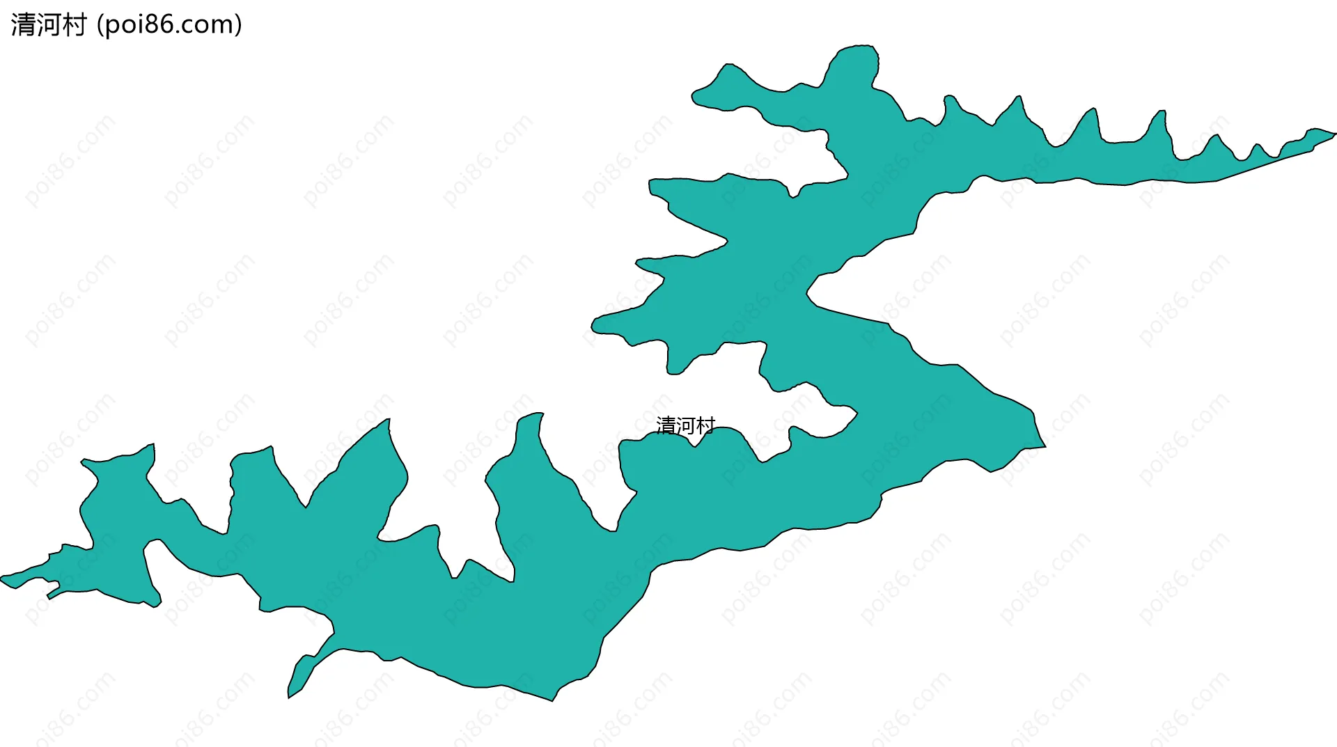 清河村边界地图