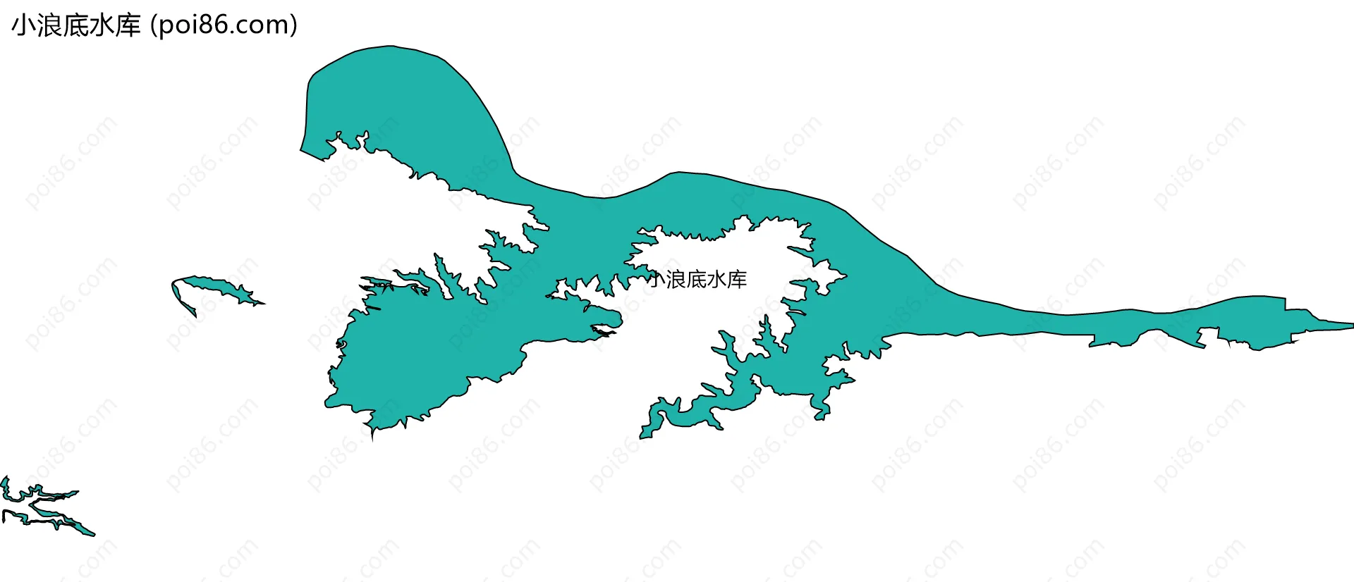 小浪底水库边界地图