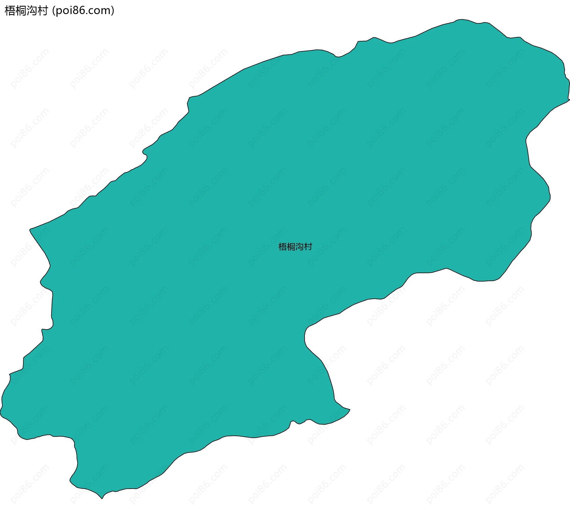 梧桐沟村边界地图