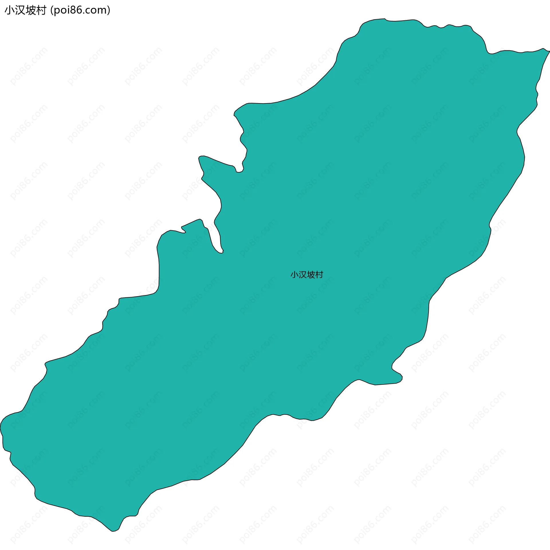 小汉坡村边界地图