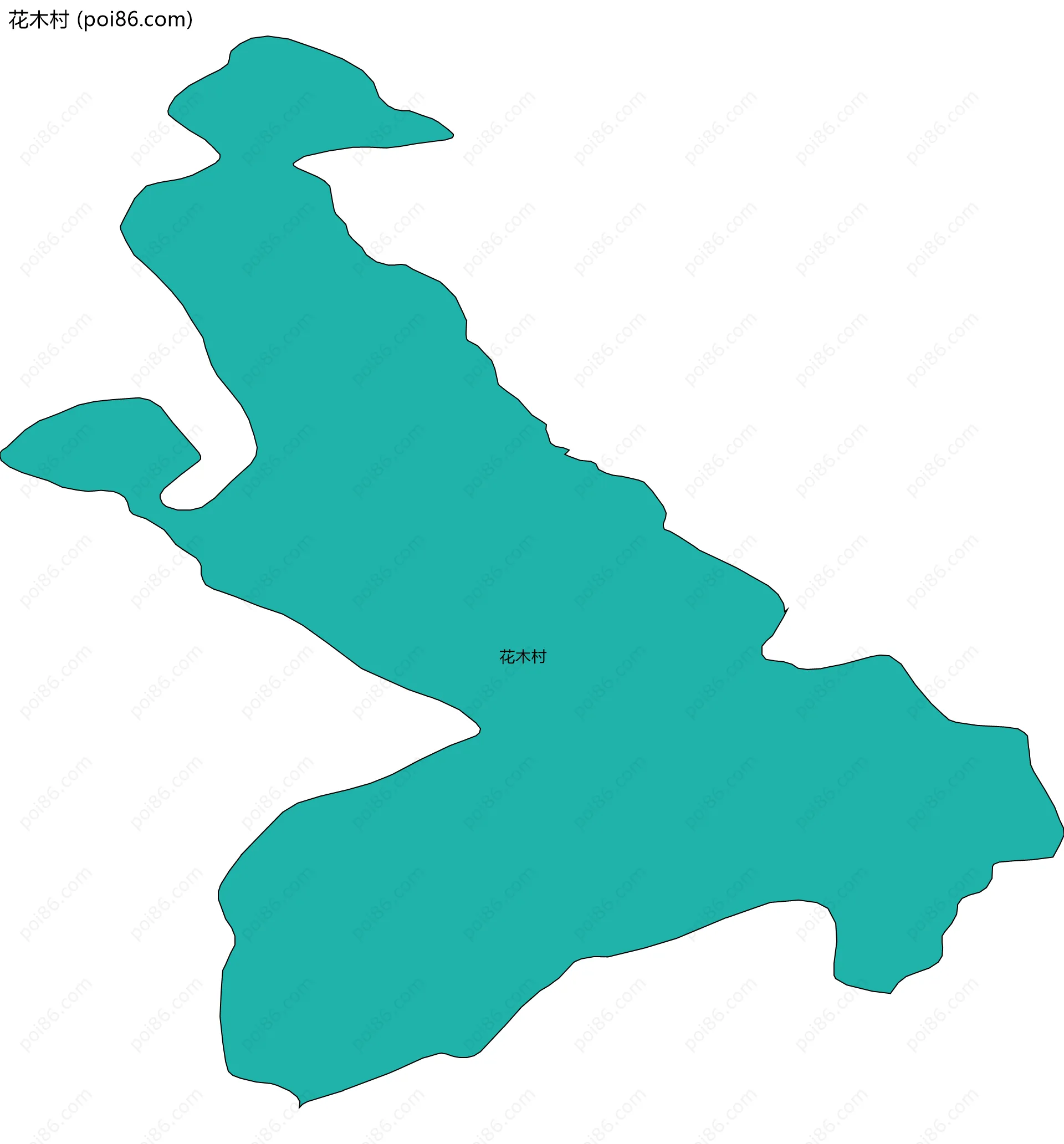 花木村边界地图