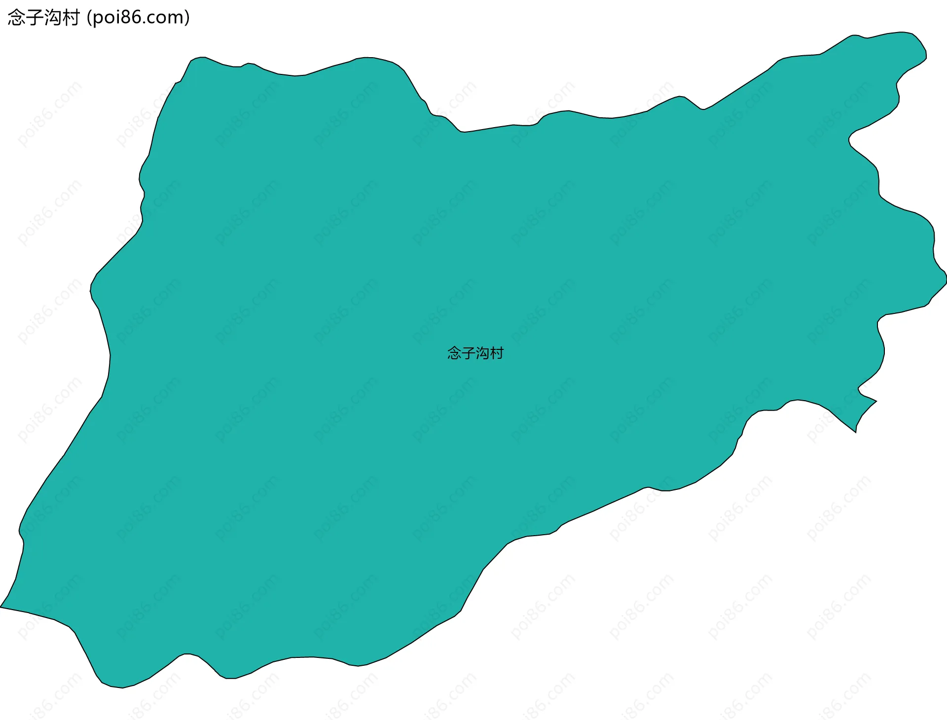 念子沟村边界地图