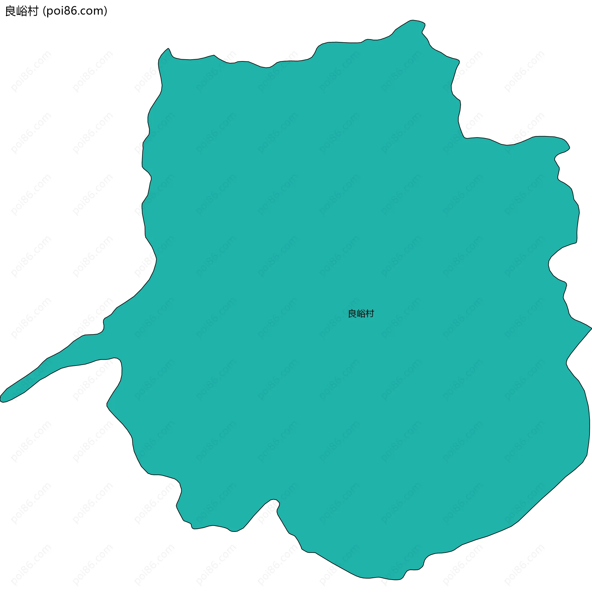 良峪村边界地图