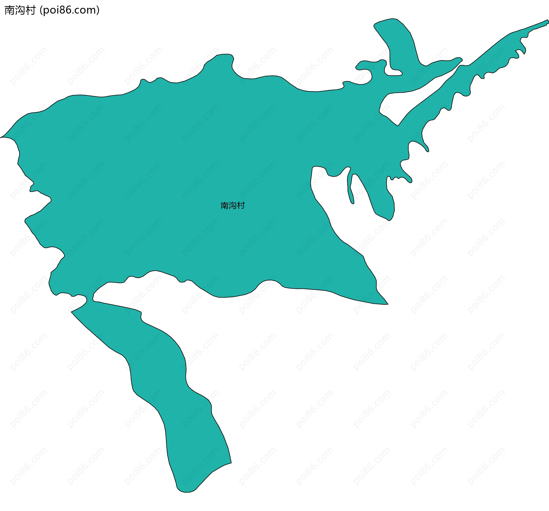 南沟村边界地图