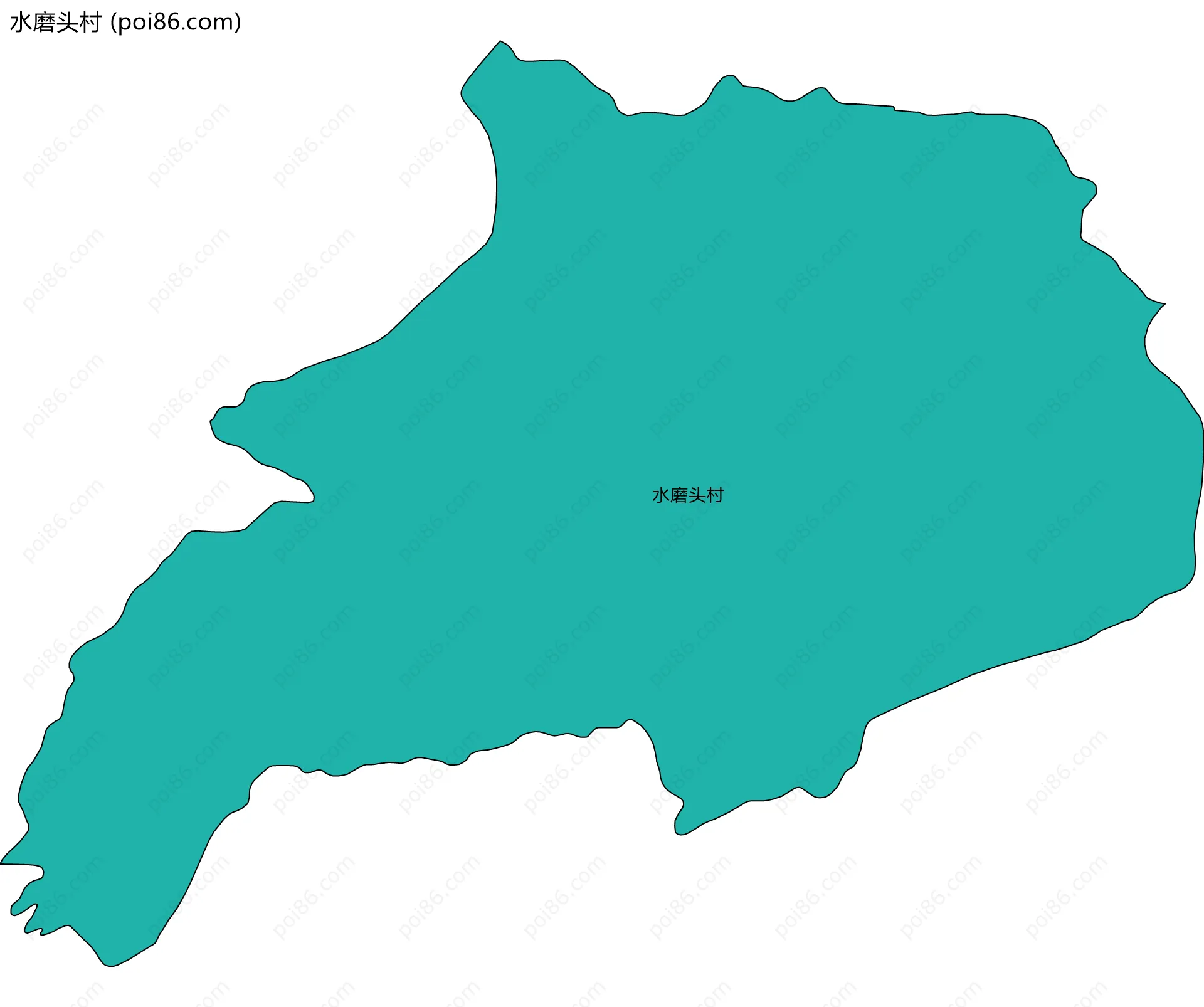水磨头村边界地图
