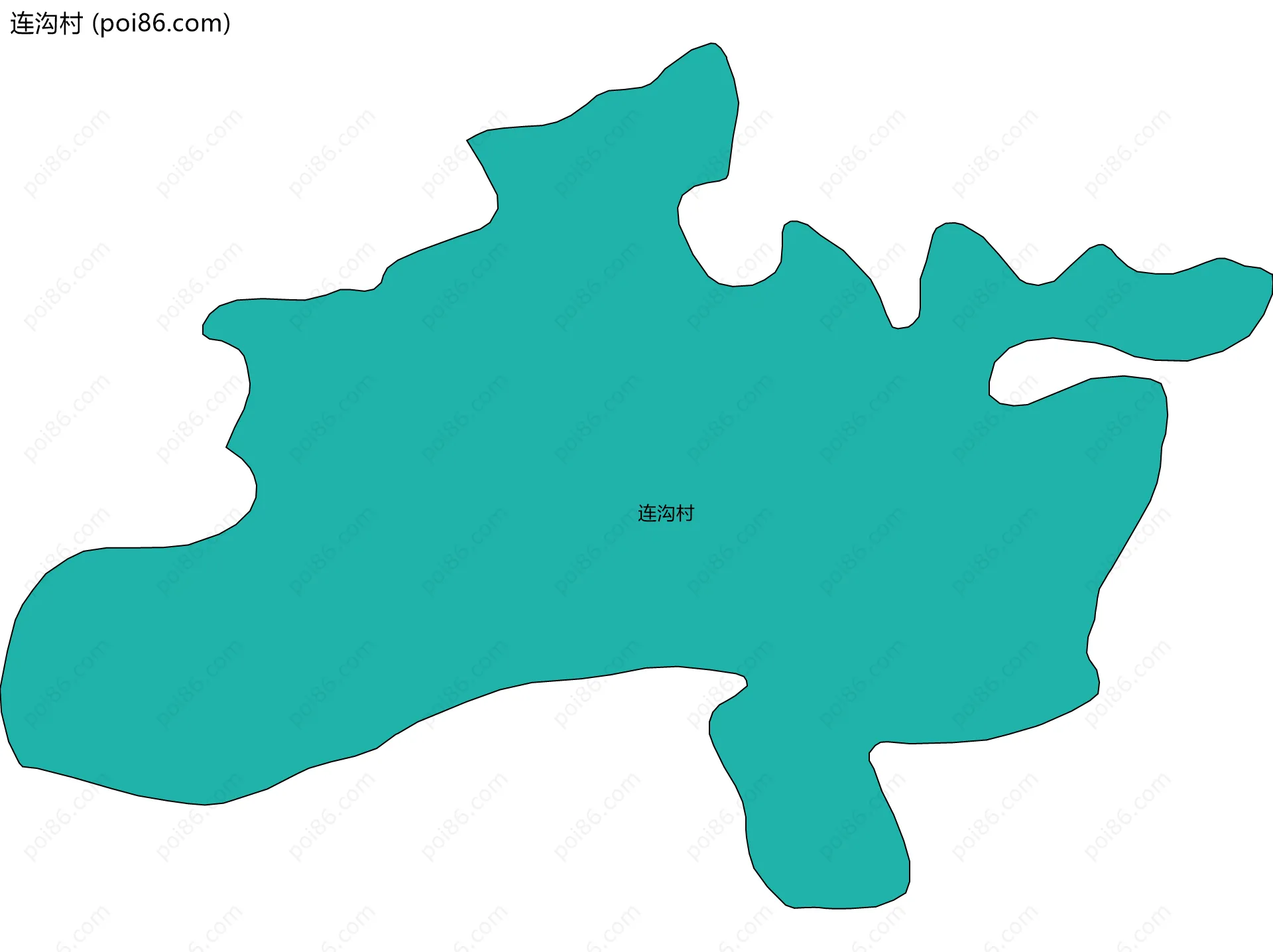 连沟村边界地图