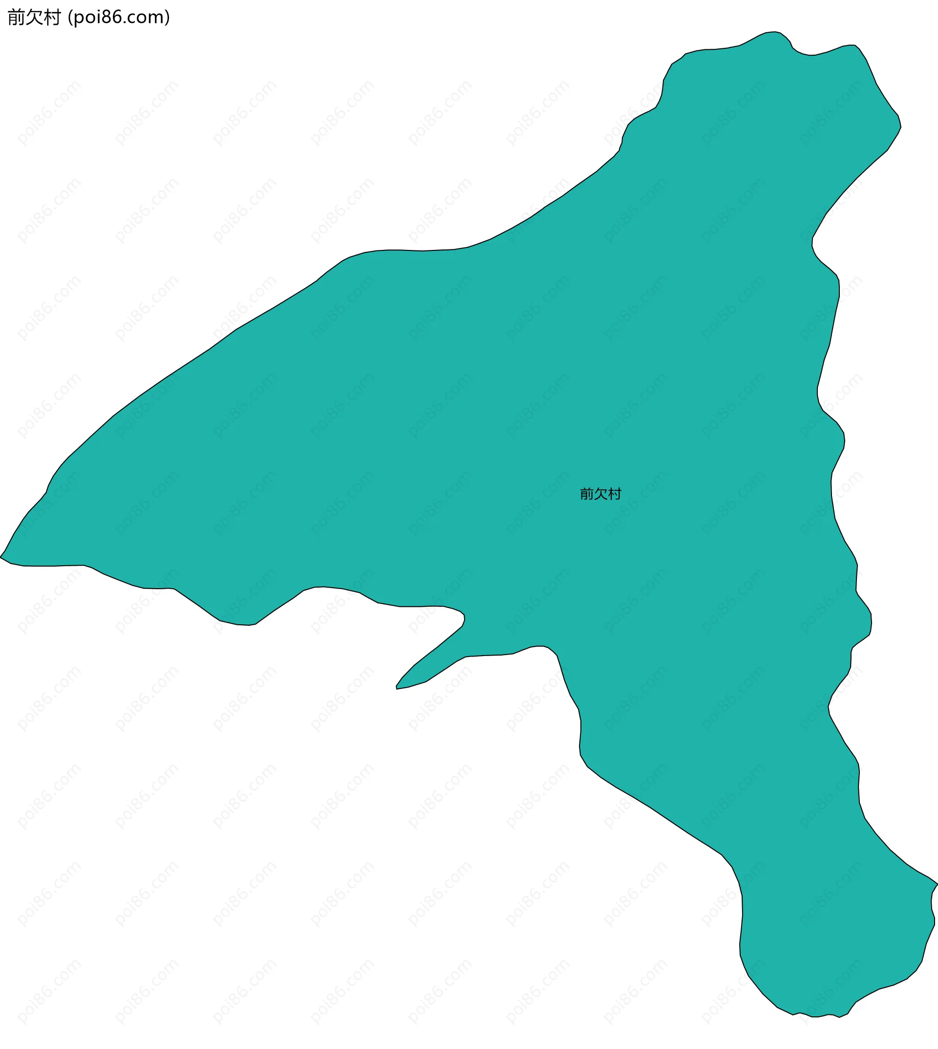 前欠村边界地图