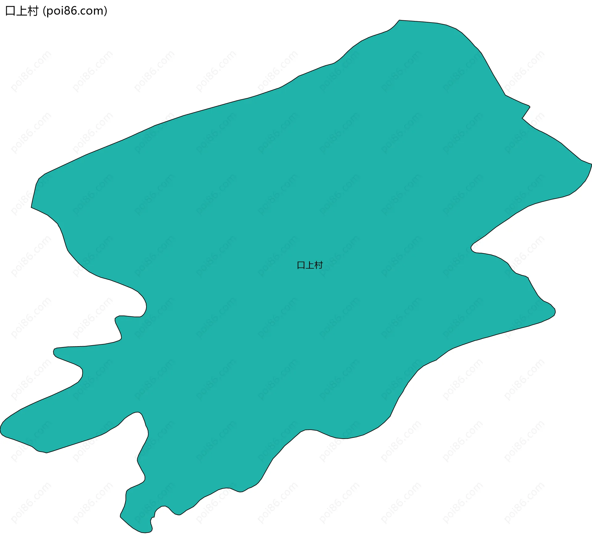 口上村边界地图