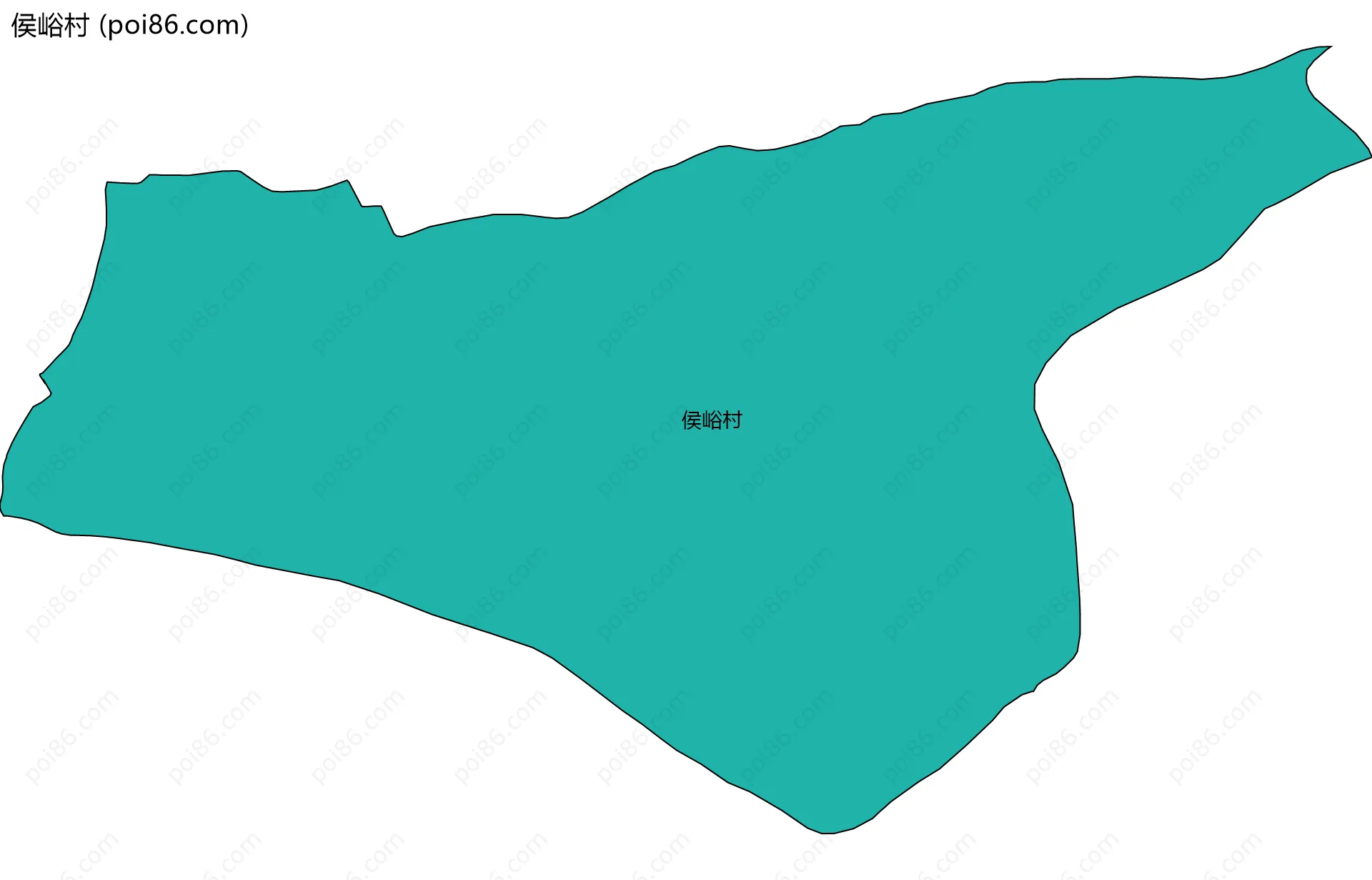 侯峪村边界地图