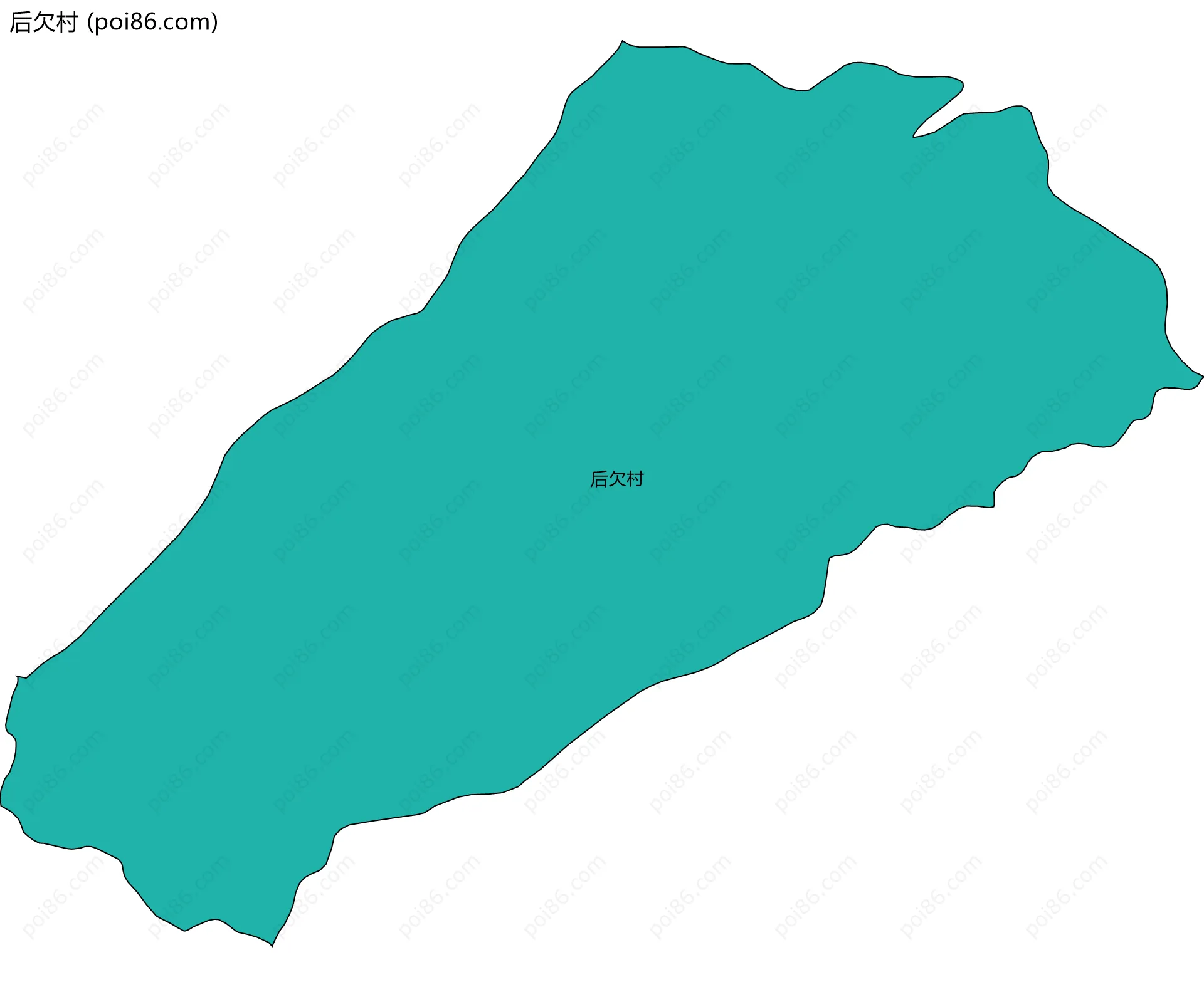 后欠村边界地图