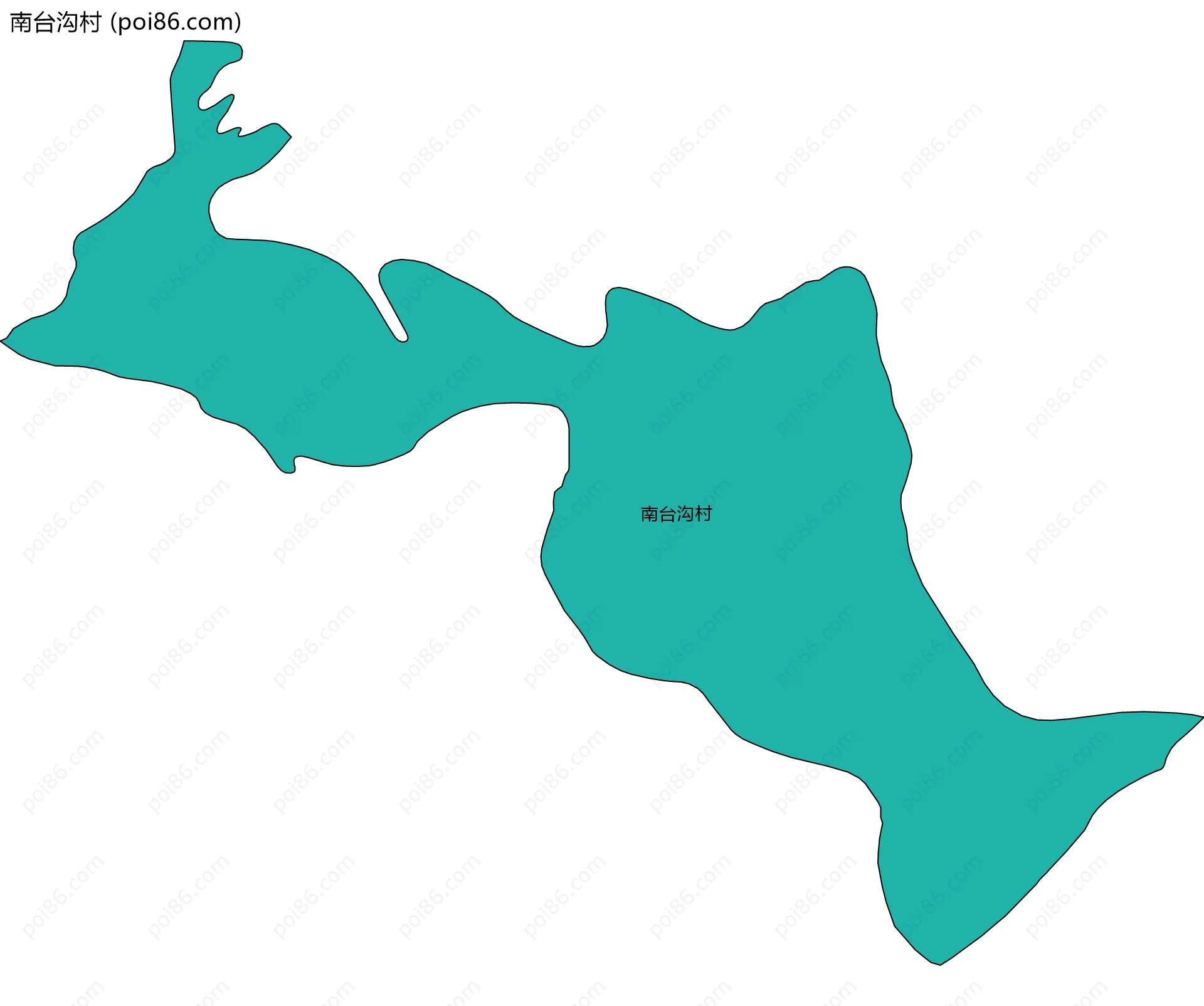 南台沟村边界地图