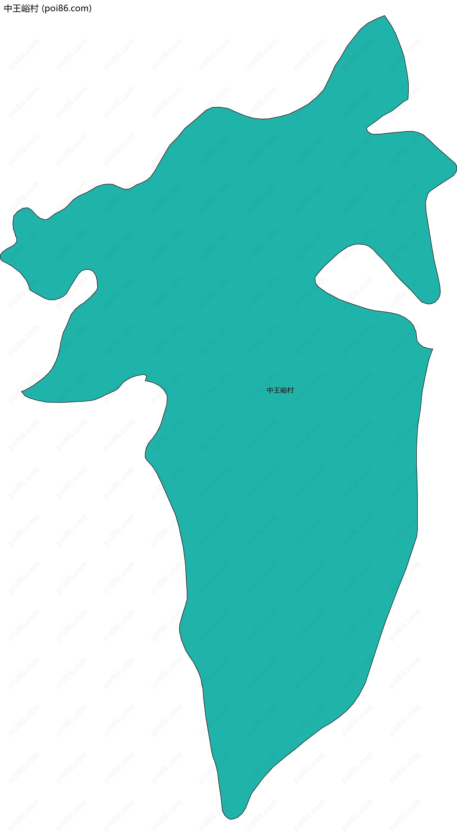 中王峪村边界地图