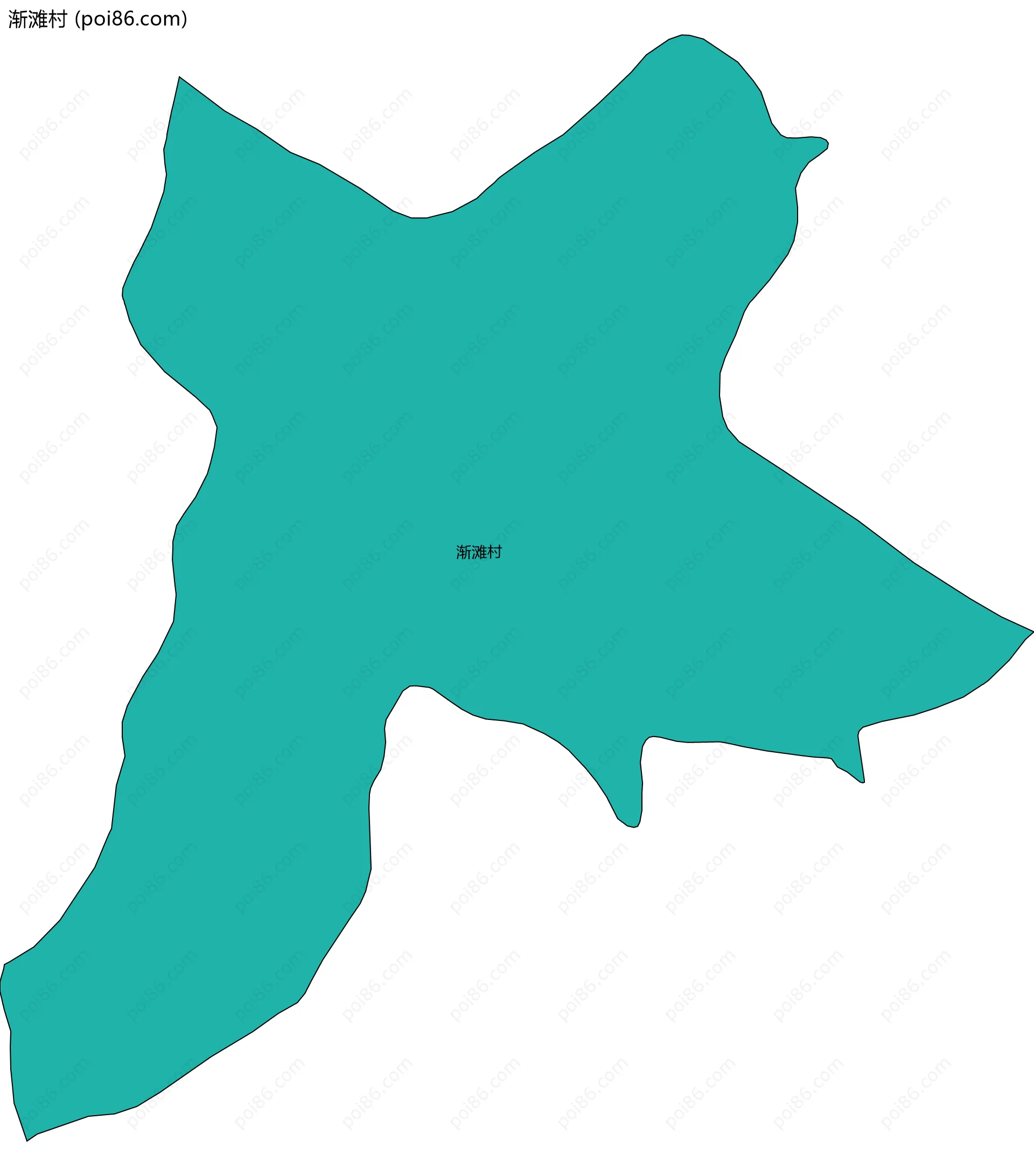 渐滩村边界地图