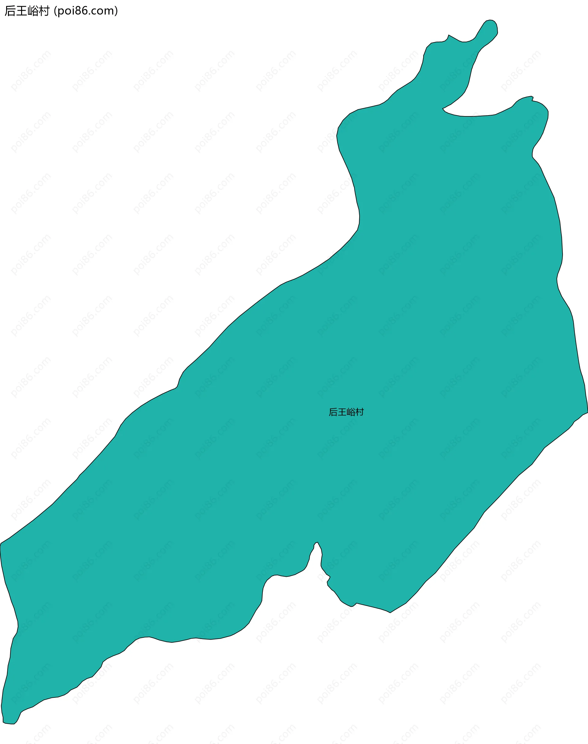 后王峪村边界地图