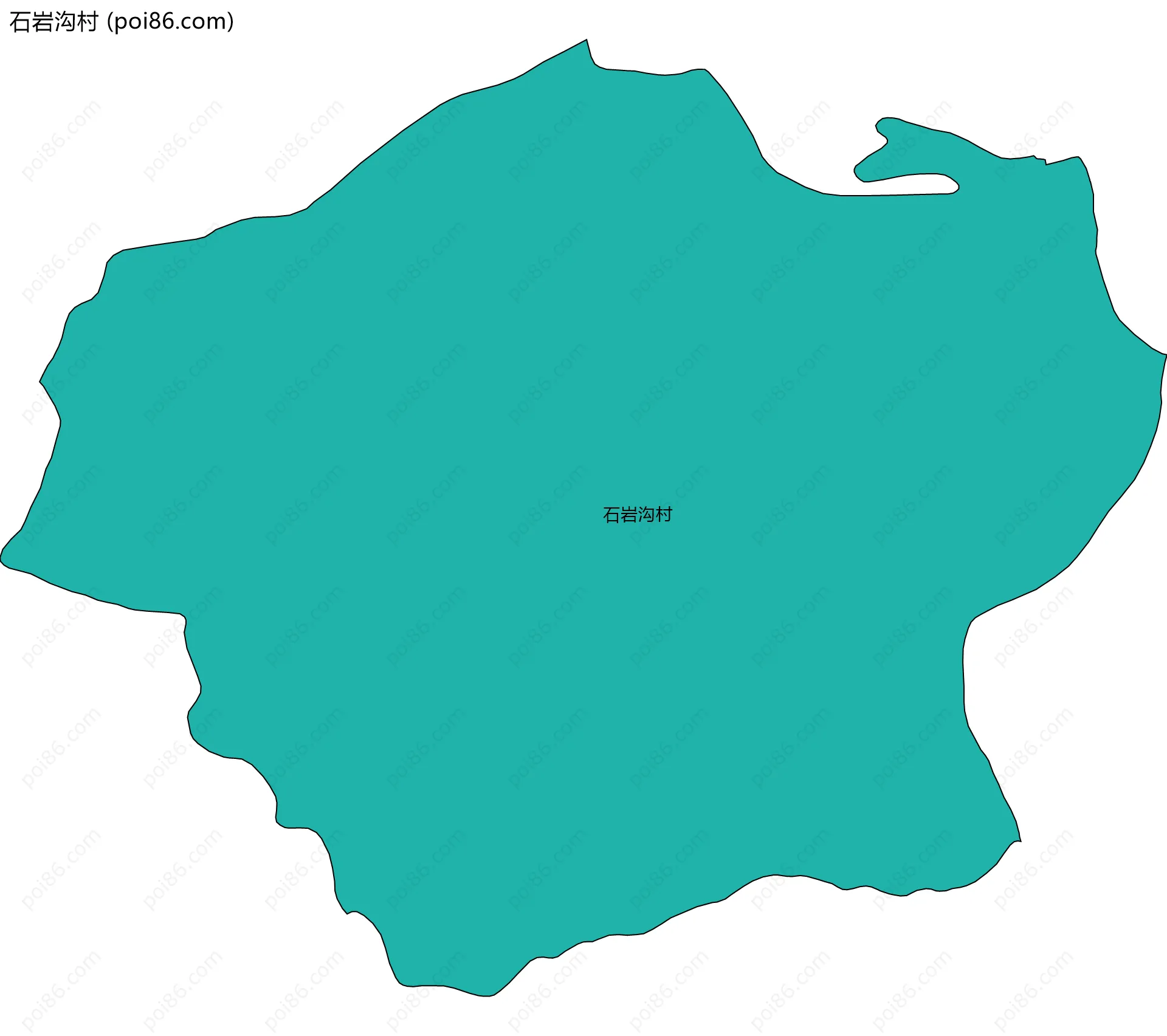 石岩沟村边界地图