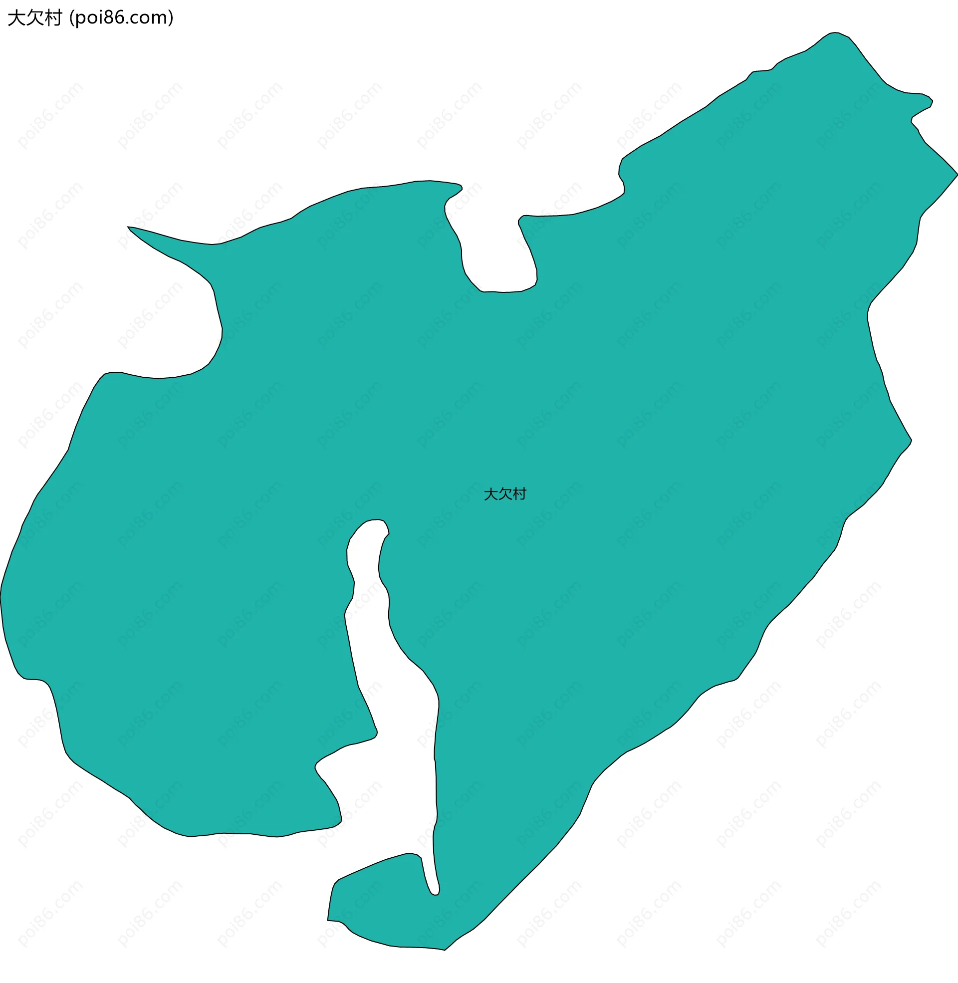 大欠村边界地图