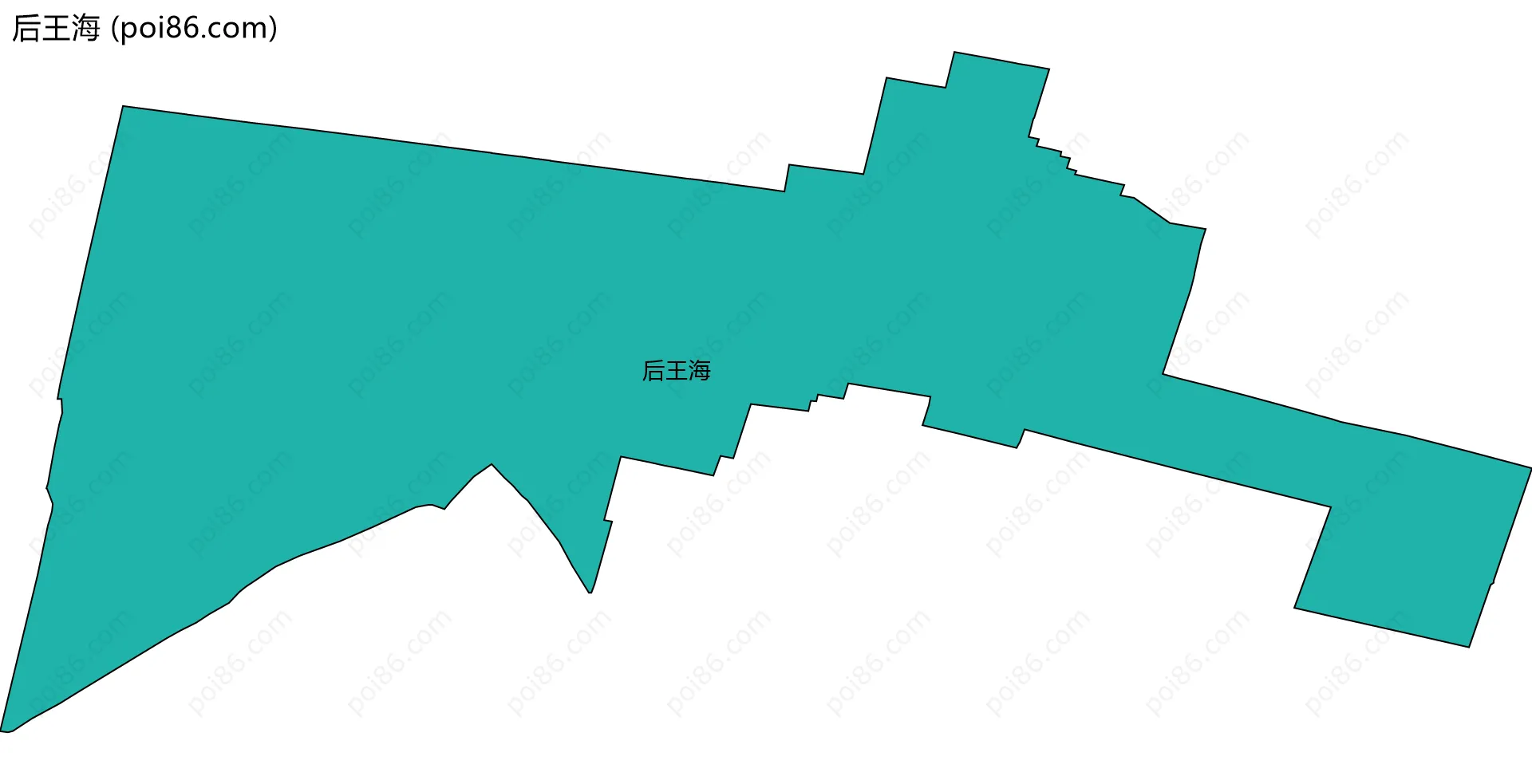 后王海边界地图