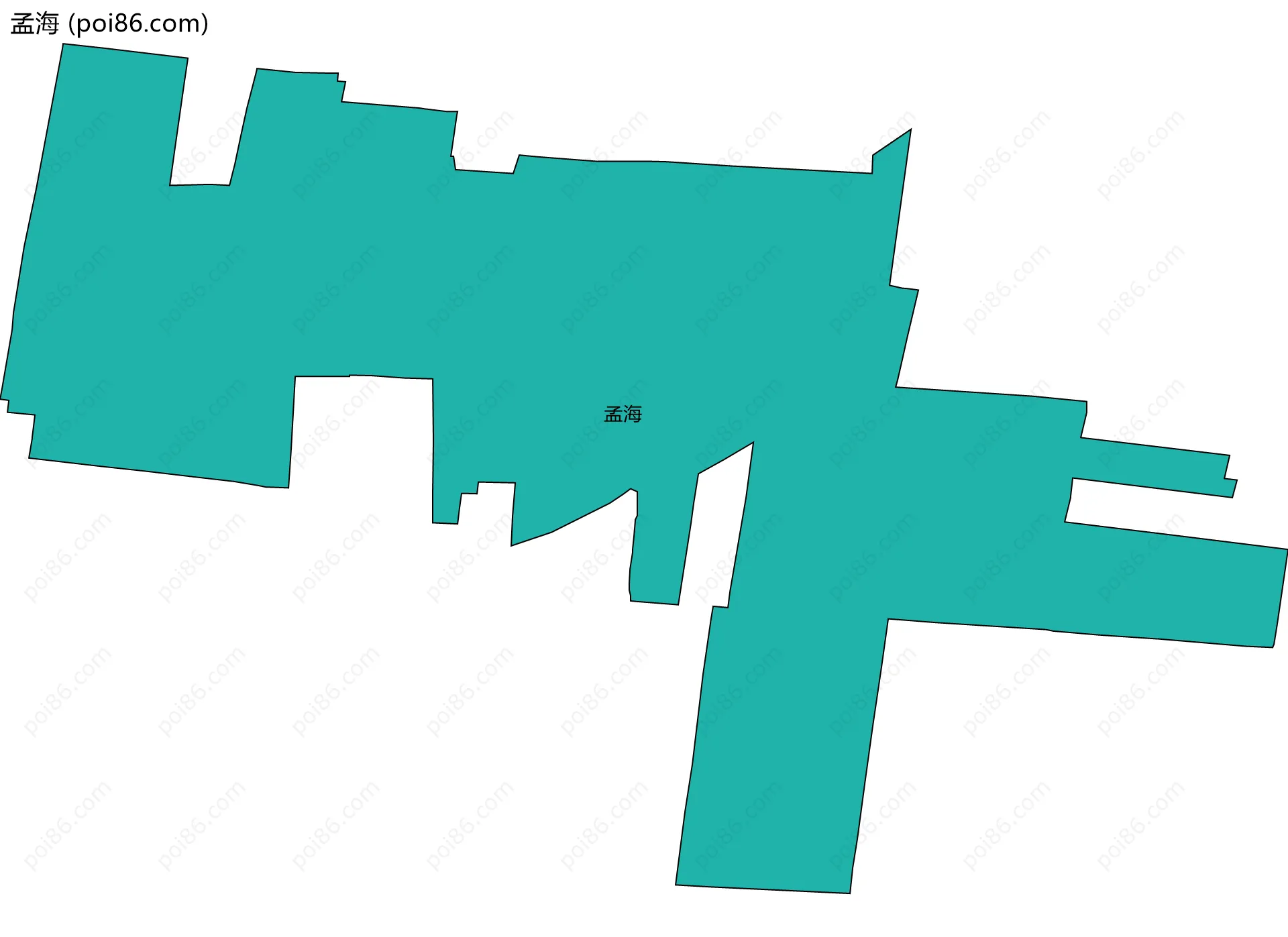 孟海边界地图