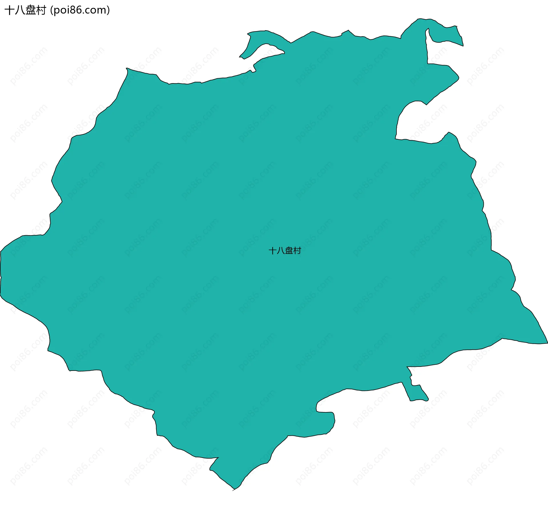 十八盘村边界地图