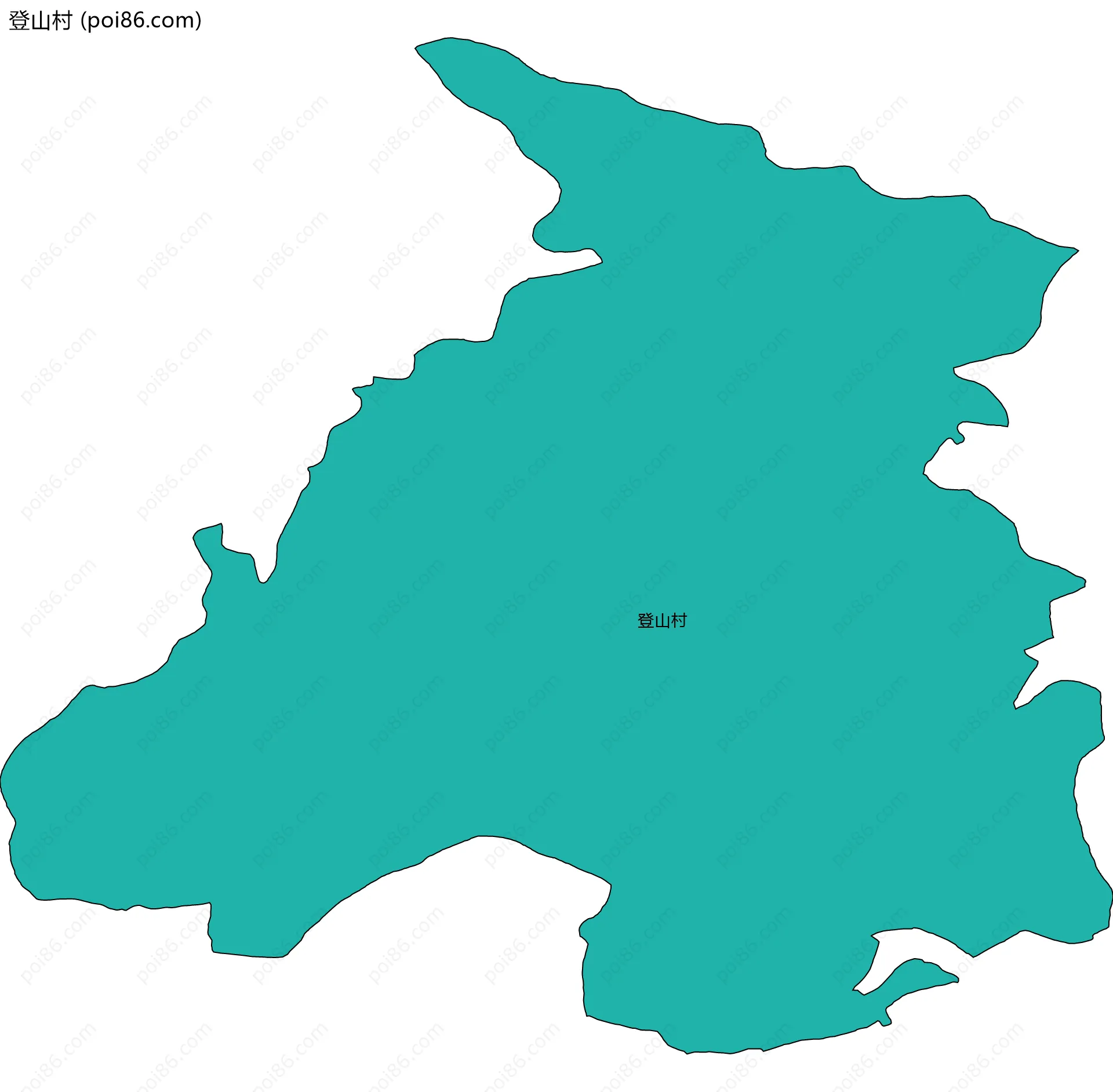 登山村边界地图