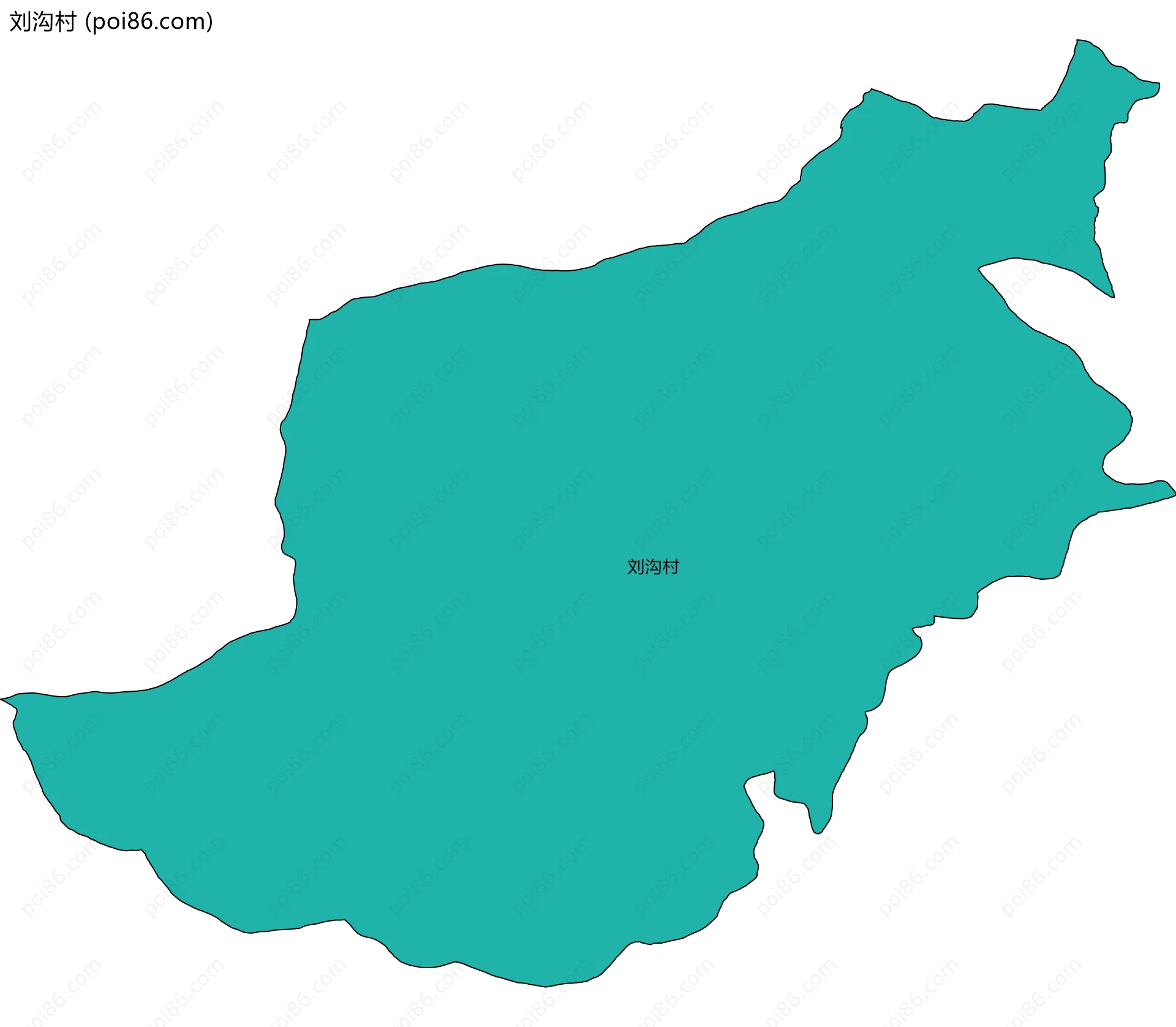 刘沟村边界地图