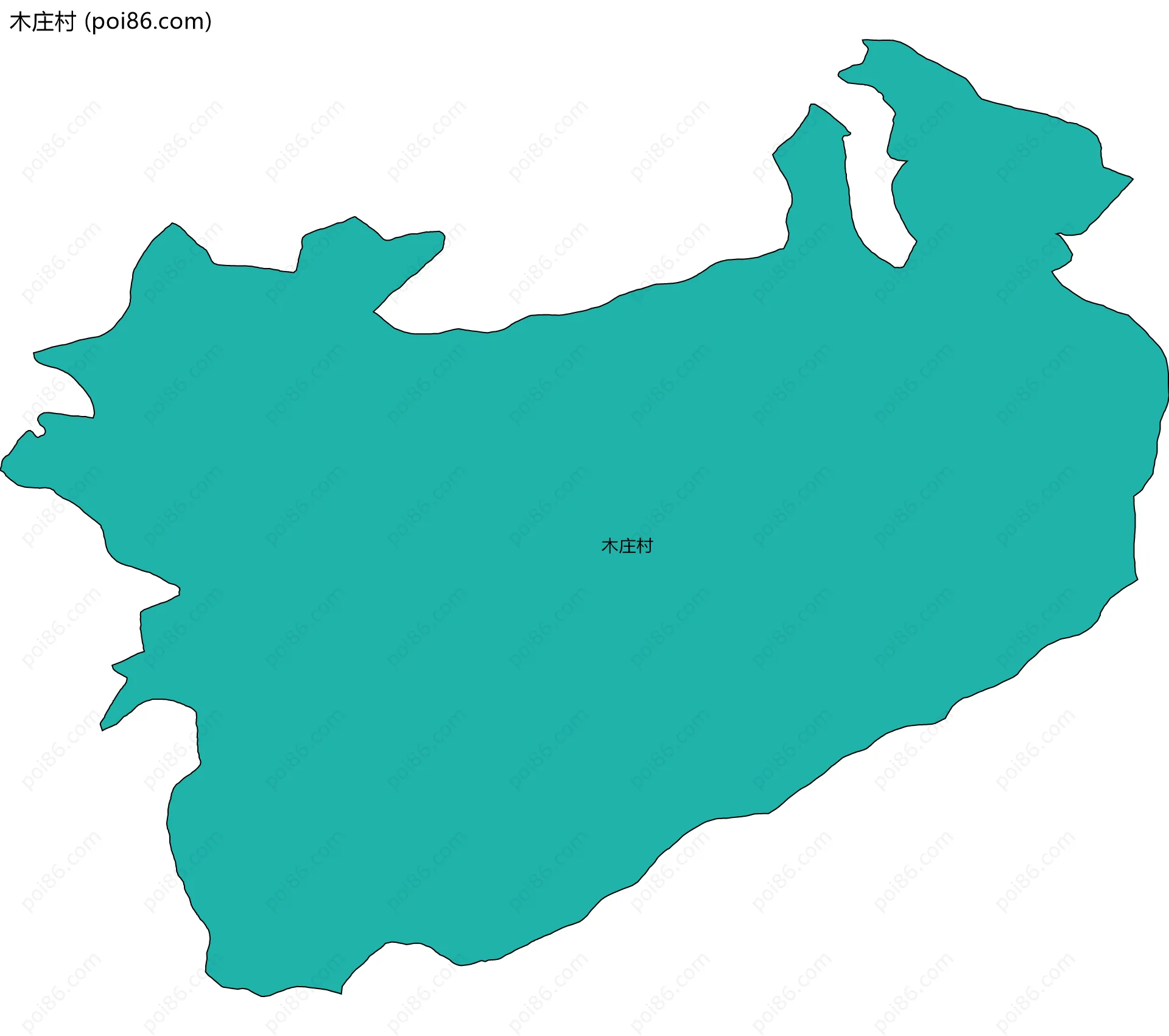 木庄村边界地图