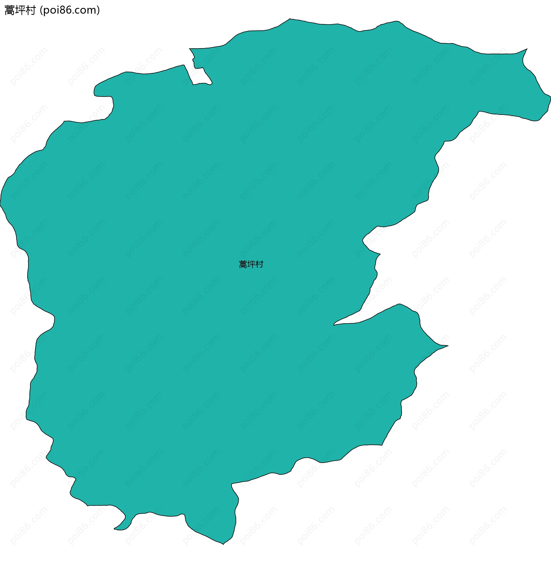 蒿坪村边界地图