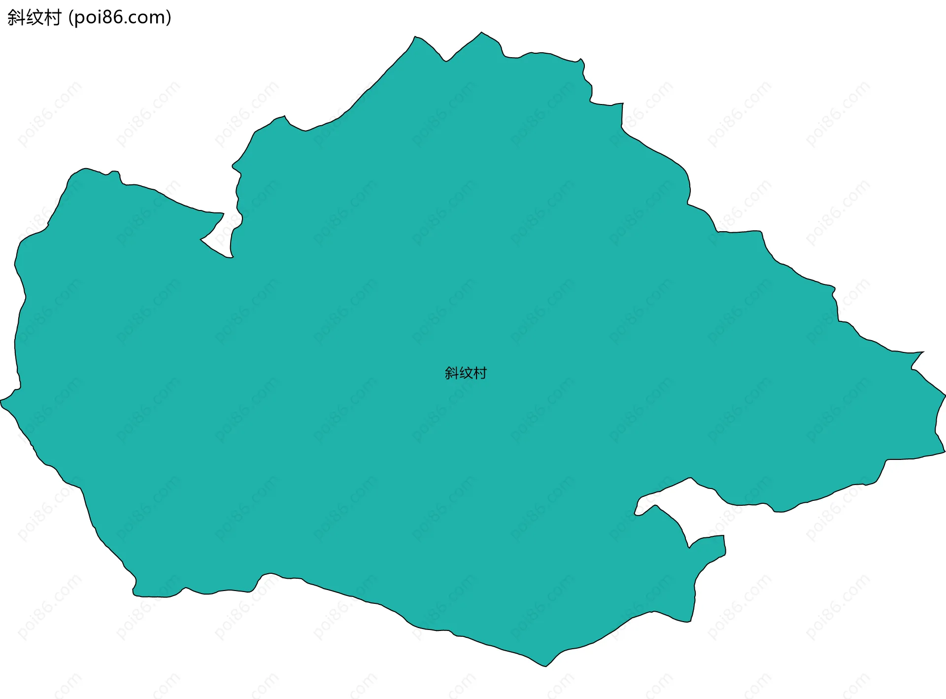 斜纹村边界地图