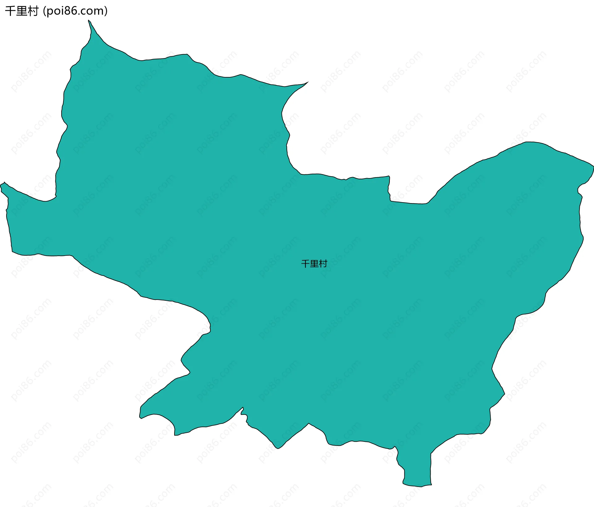 千里村边界地图