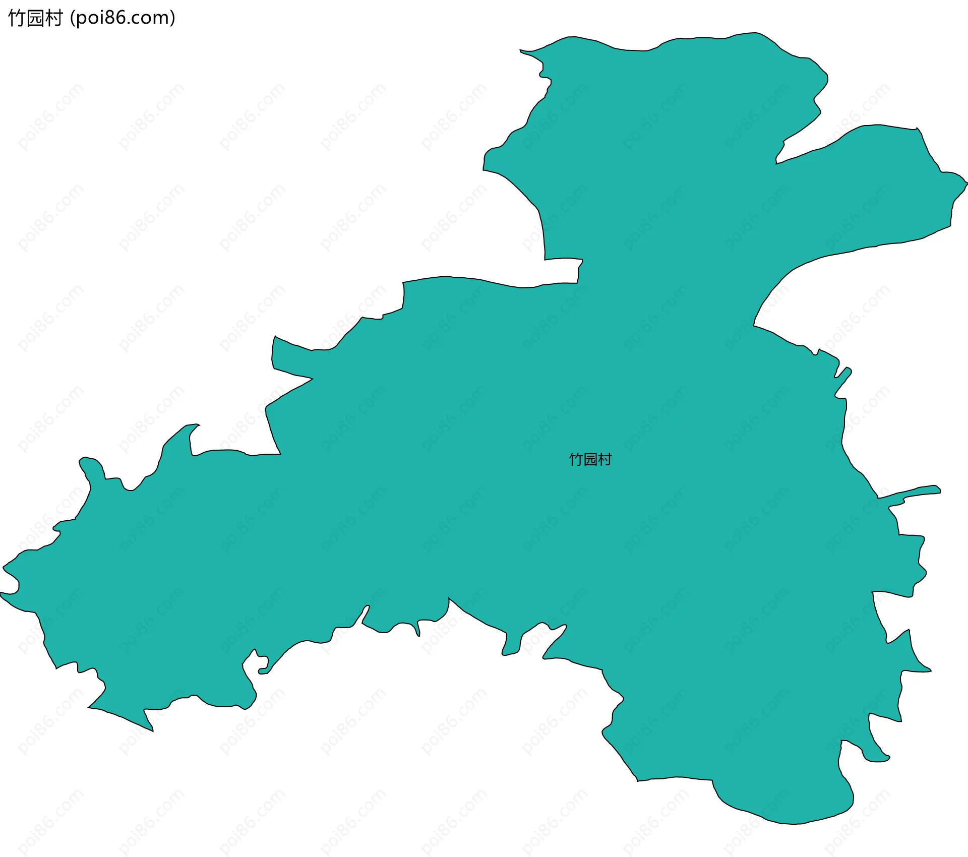 竹园村边界地图