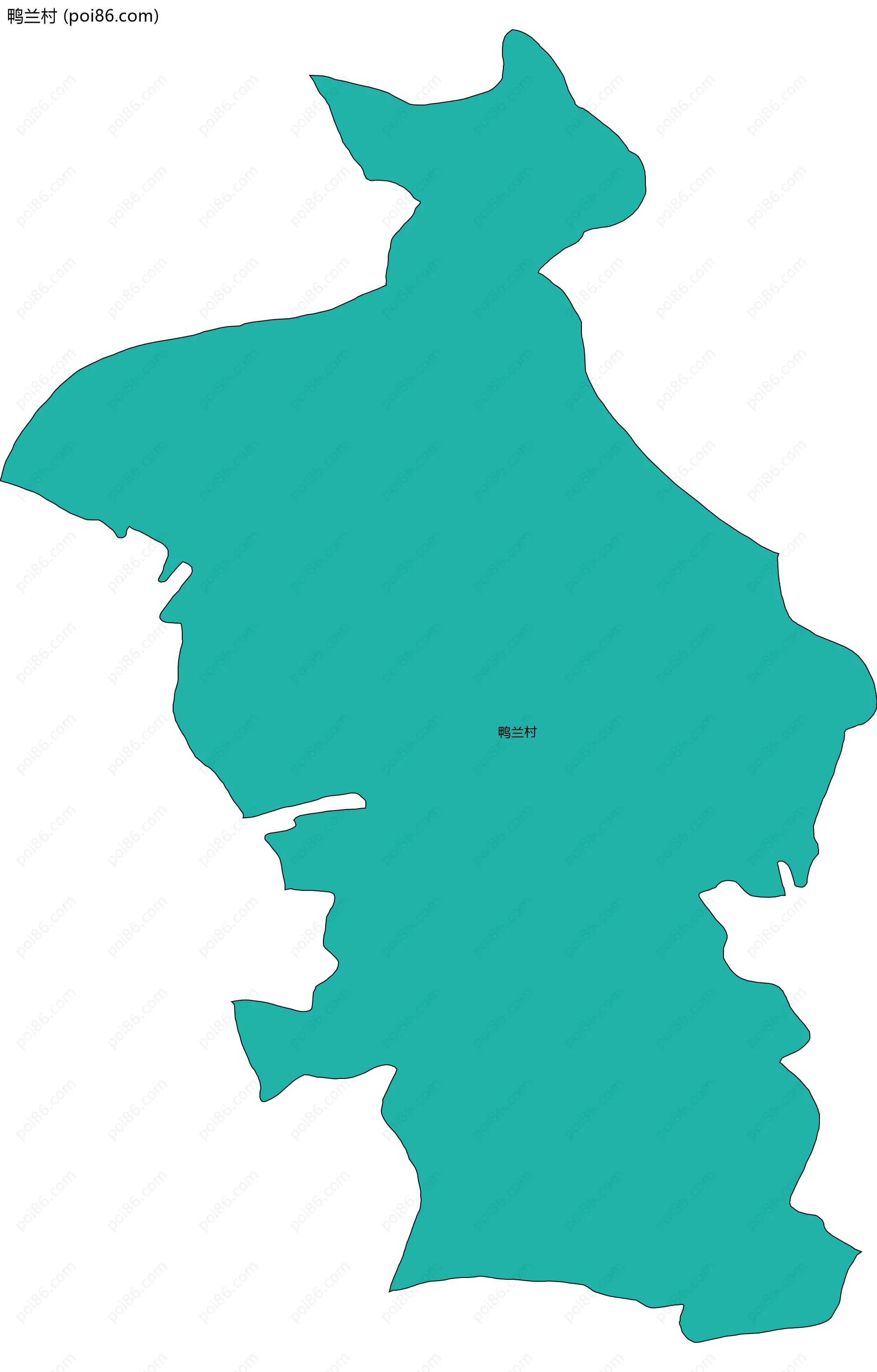 鸭兰村边界地图