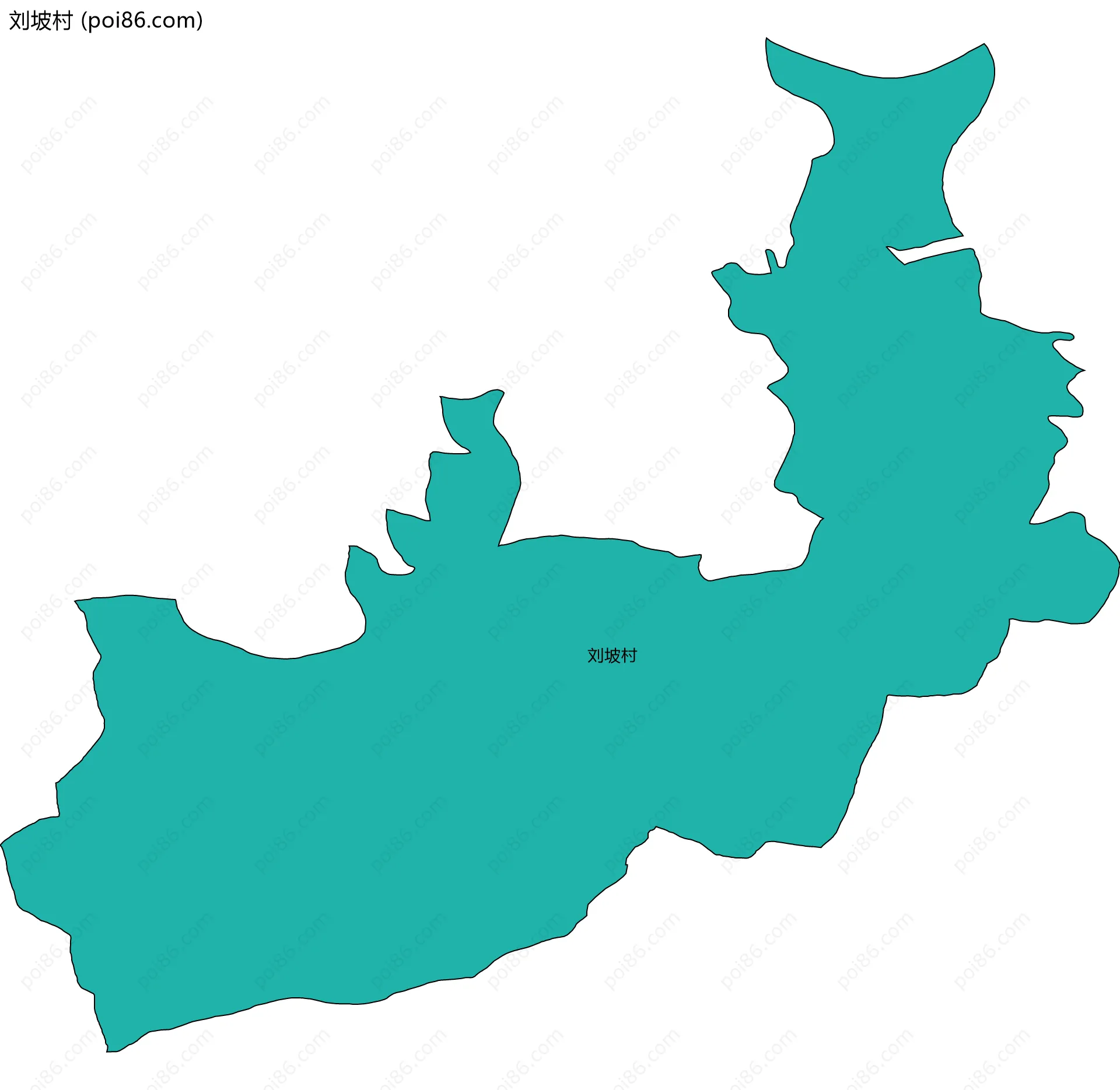 刘坡村边界地图