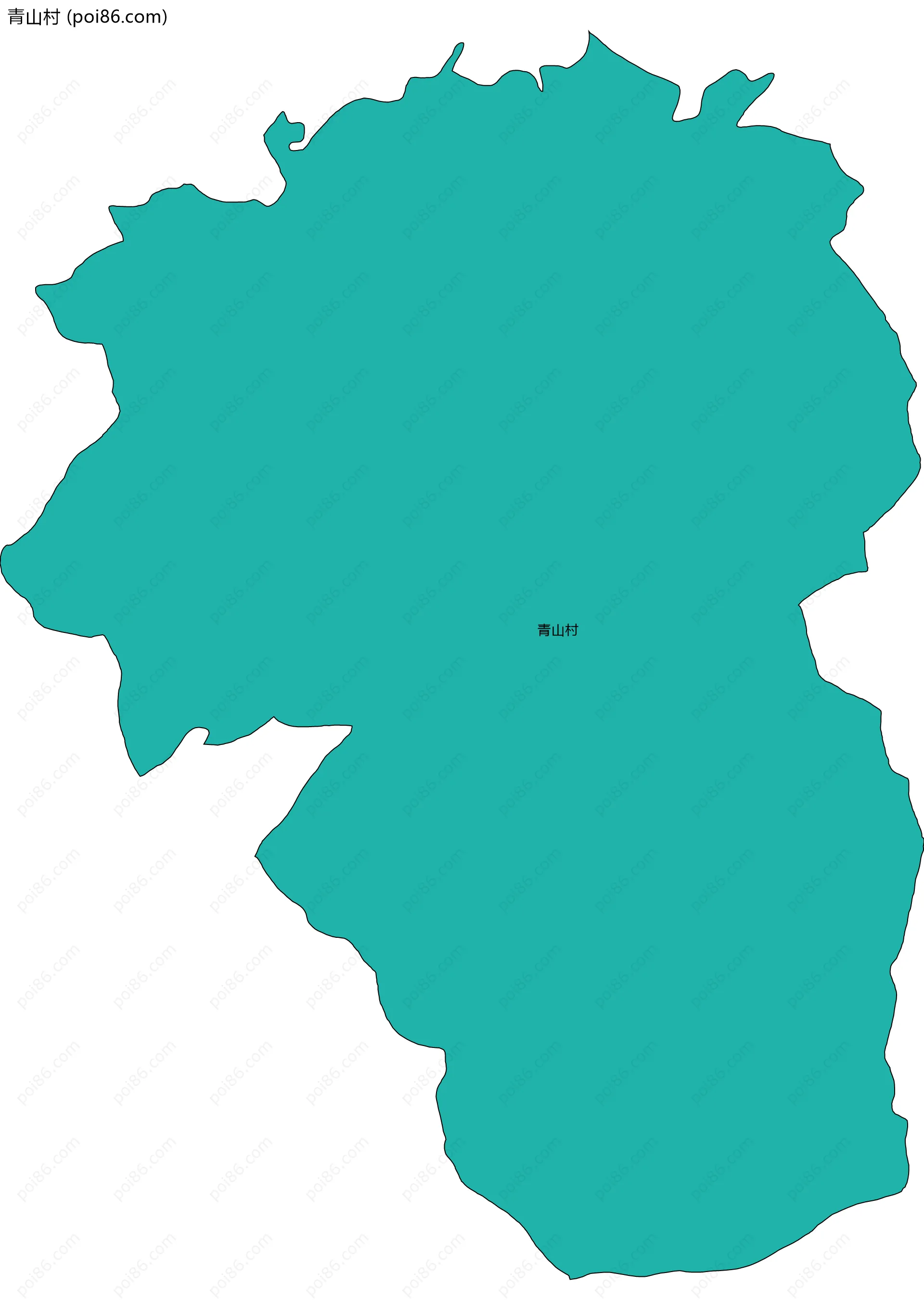 青山村边界地图