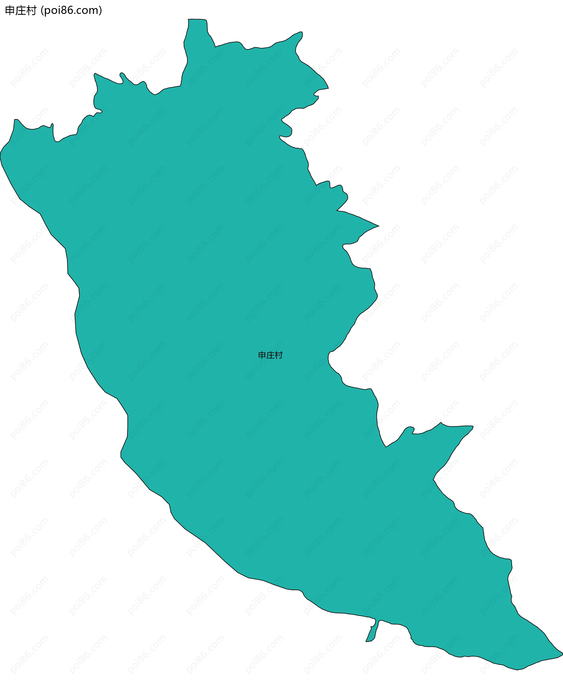 申庄村边界地图