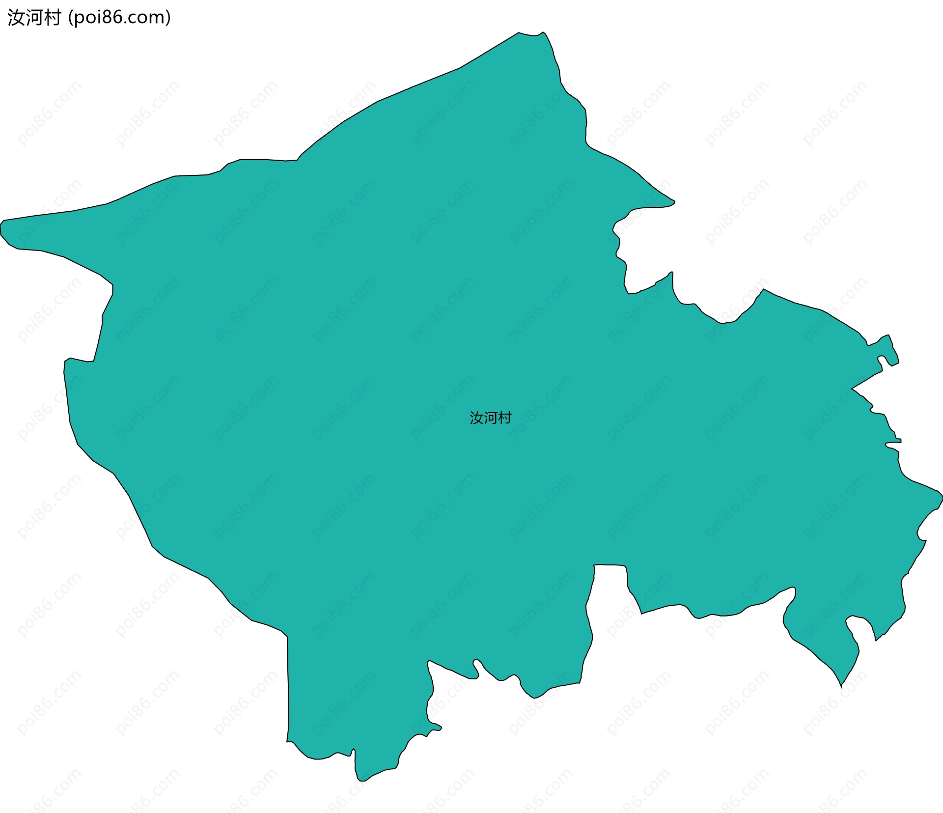 汝河村边界地图